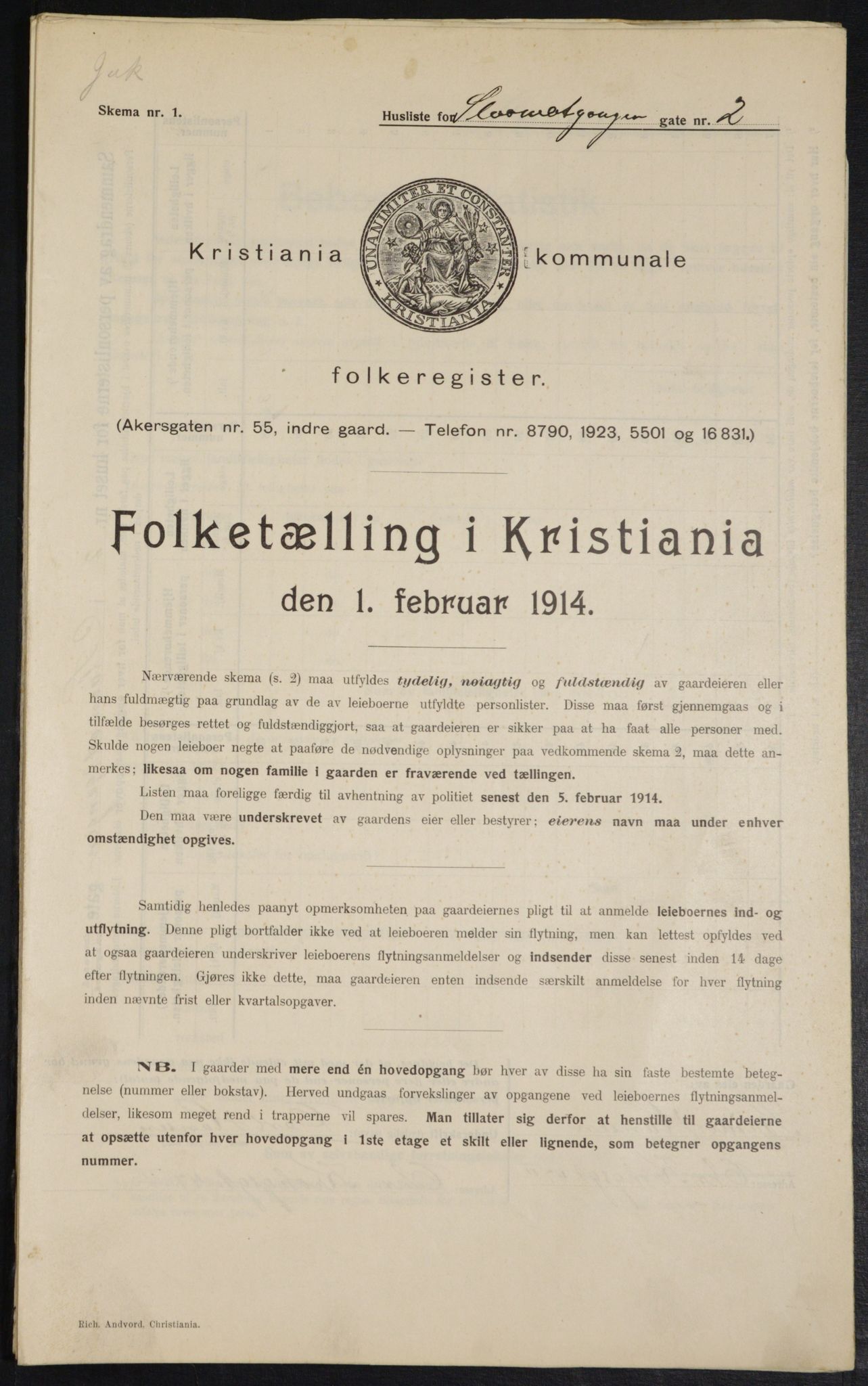 OBA, Municipal Census 1914 for Kristiania, 1914, p. 96774