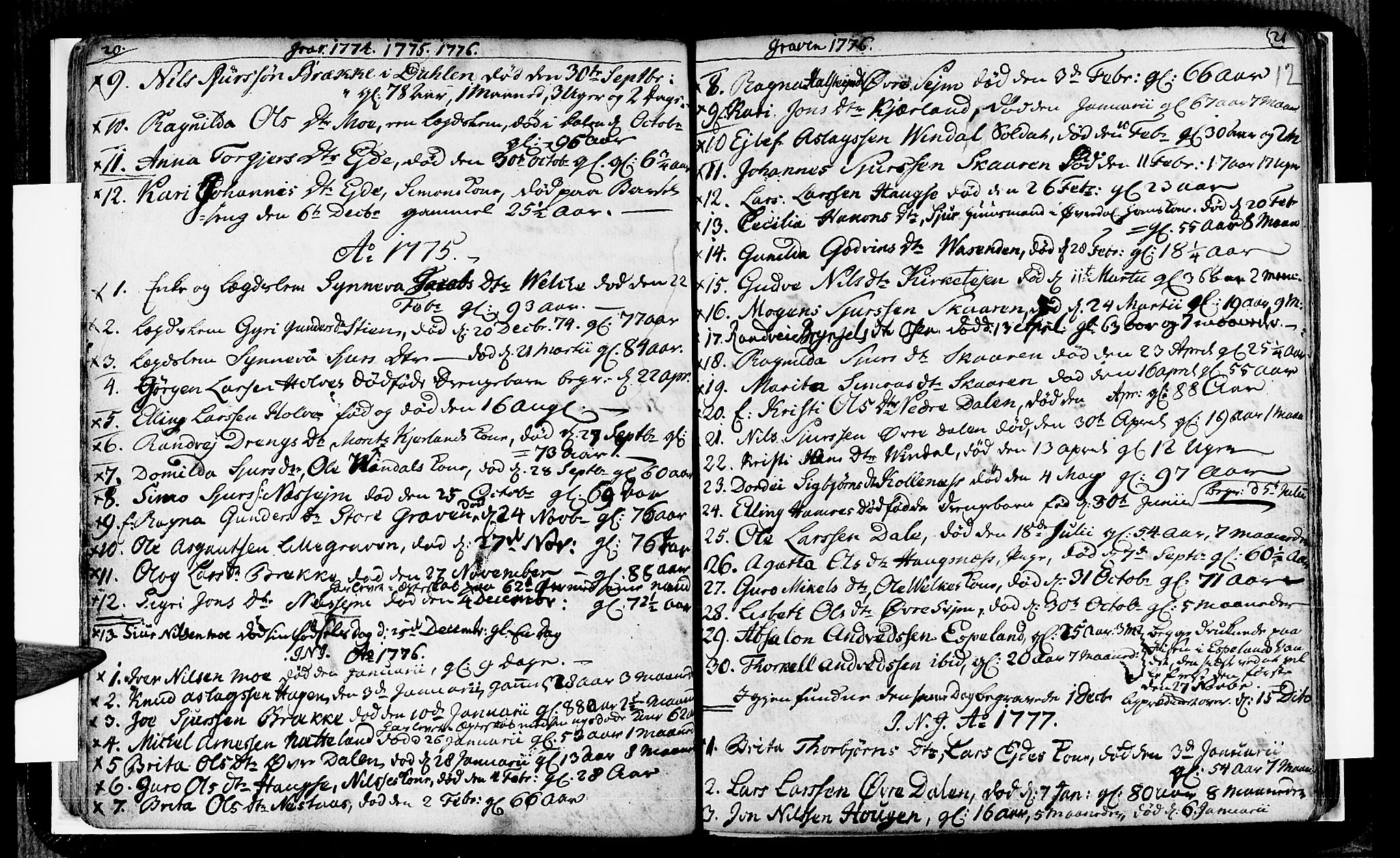 Ulvik sokneprestembete, SAB/A-78801/H/Haa: Parish register (official) no. A 8, 1743-1792, p. 12