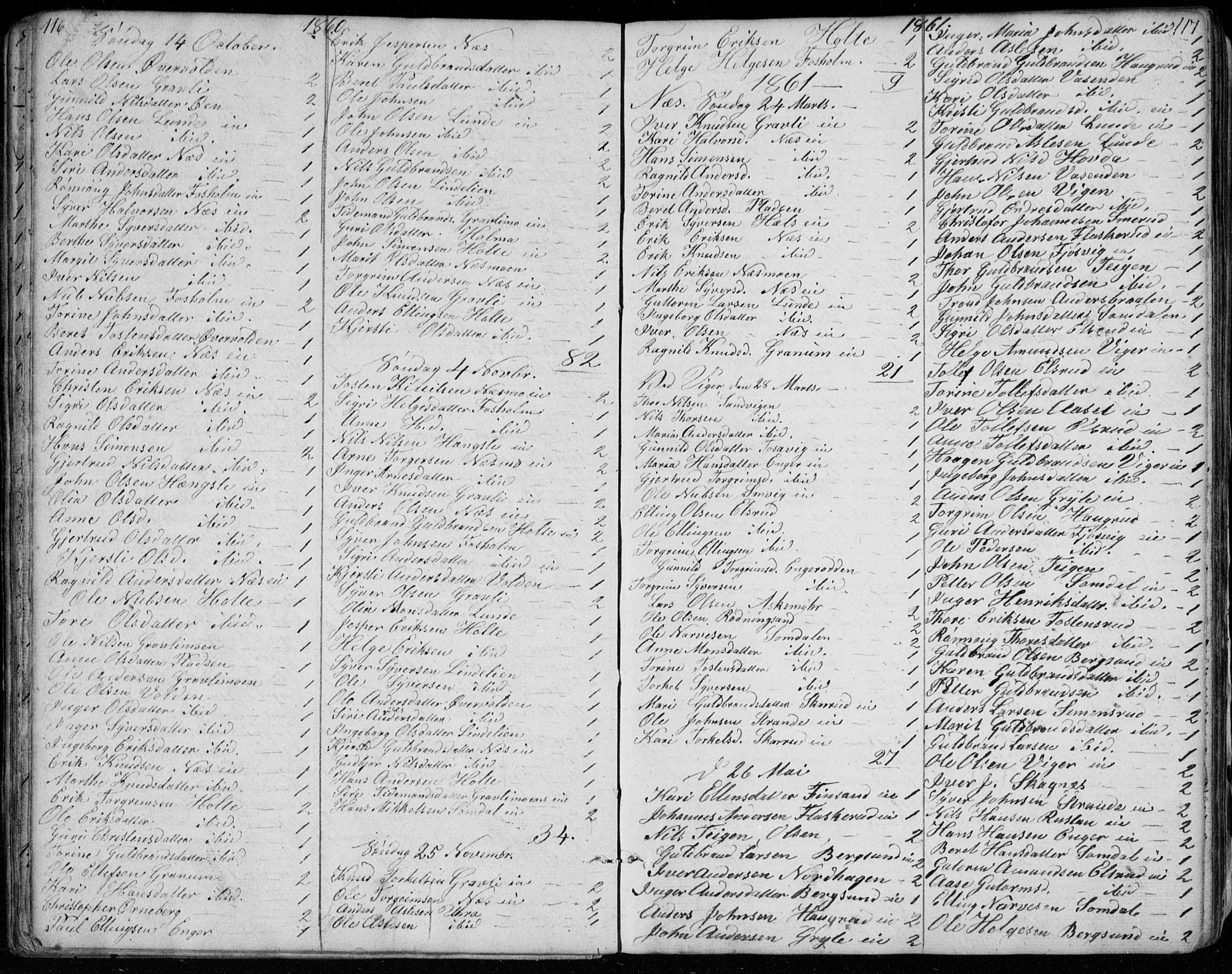 Ådal kirkebøker, SAKO/A-248/G/Ga/L0002: Parish register (copy) no. I 2, 1840-1861, p. 116-117