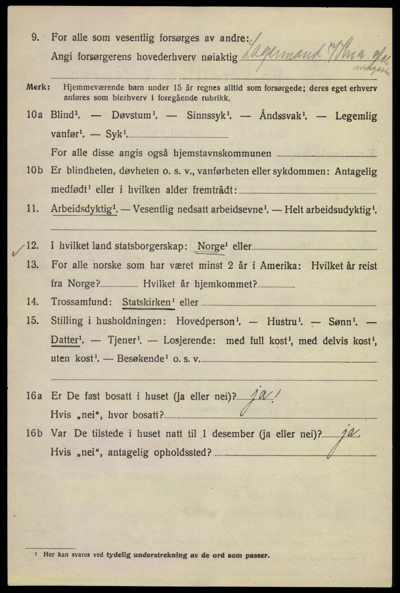 SAO, 1920 census for Kristiania, 1920, p. 636230