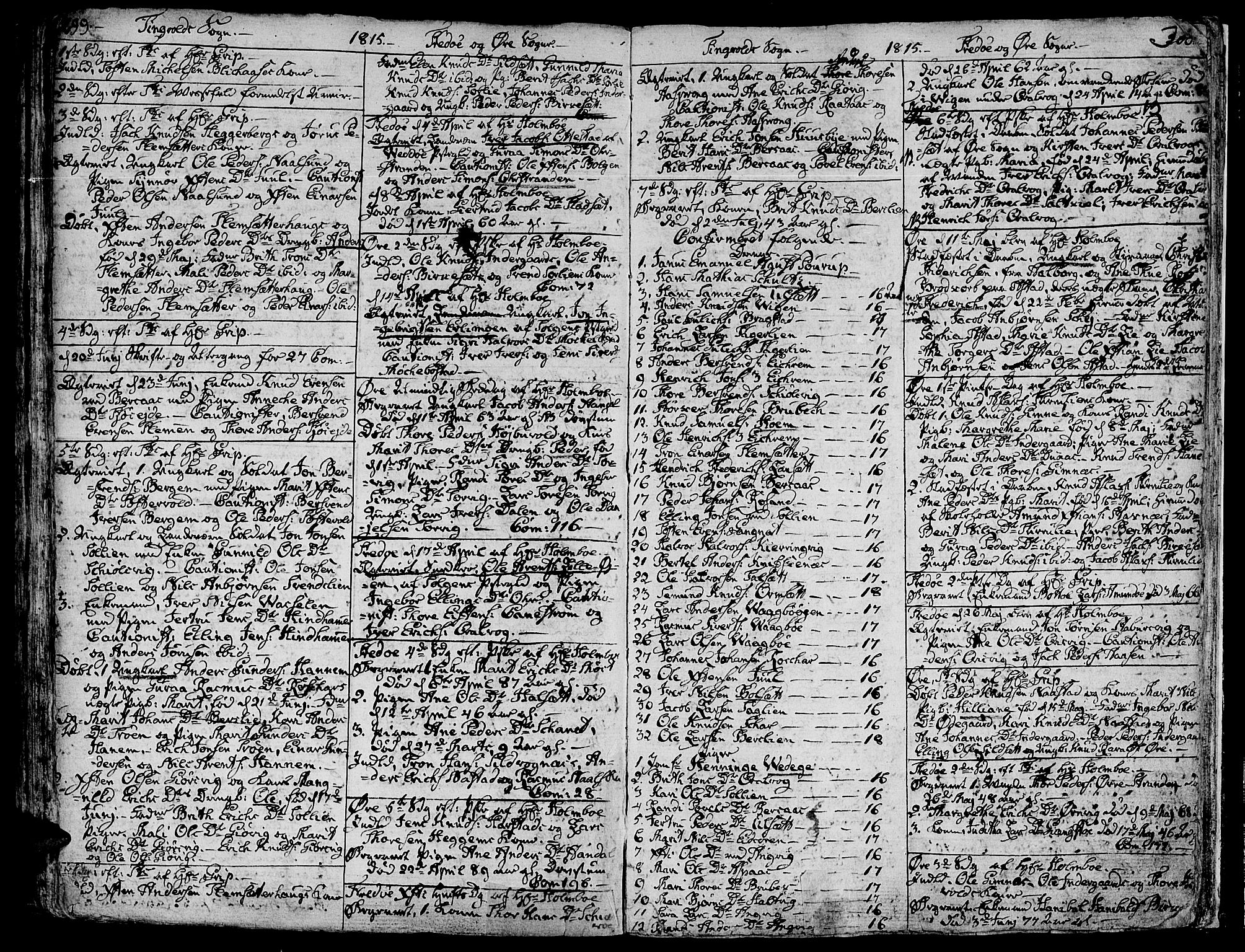Ministerialprotokoller, klokkerbøker og fødselsregistre - Møre og Romsdal, SAT/A-1454/586/L0981: Parish register (official) no. 586A07, 1794-1819, p. 299-300