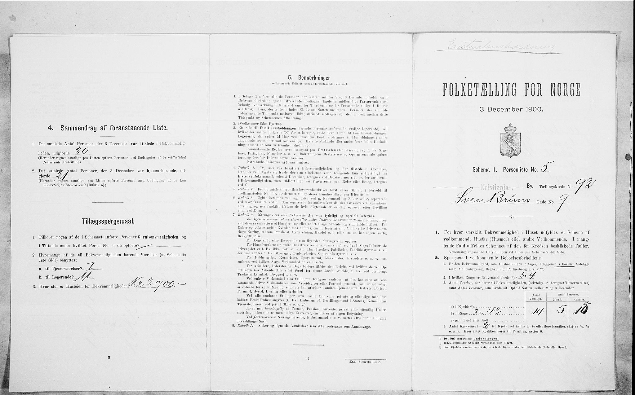 SAO, 1900 census for Kristiania, 1900, p. 93745