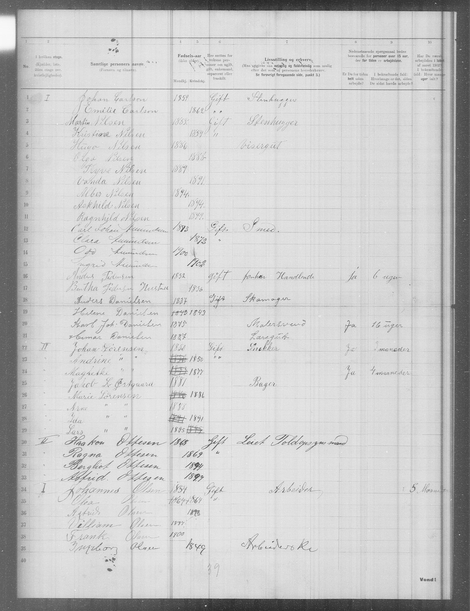 OBA, Municipal Census 1902 for Kristiania, 1902, p. 9799