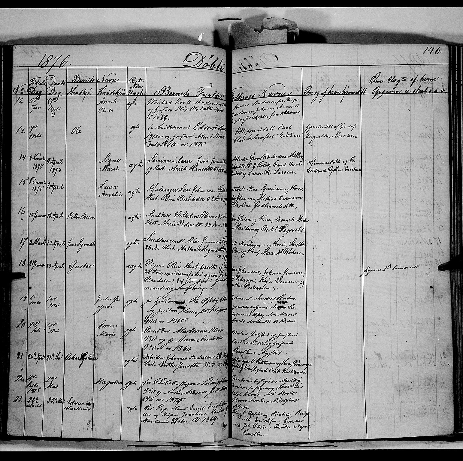 Vang prestekontor, Hedmark, AV/SAH-PREST-008/H/Ha/Haa/L0011: Parish register (official) no. 11, 1852-1877, p. 146