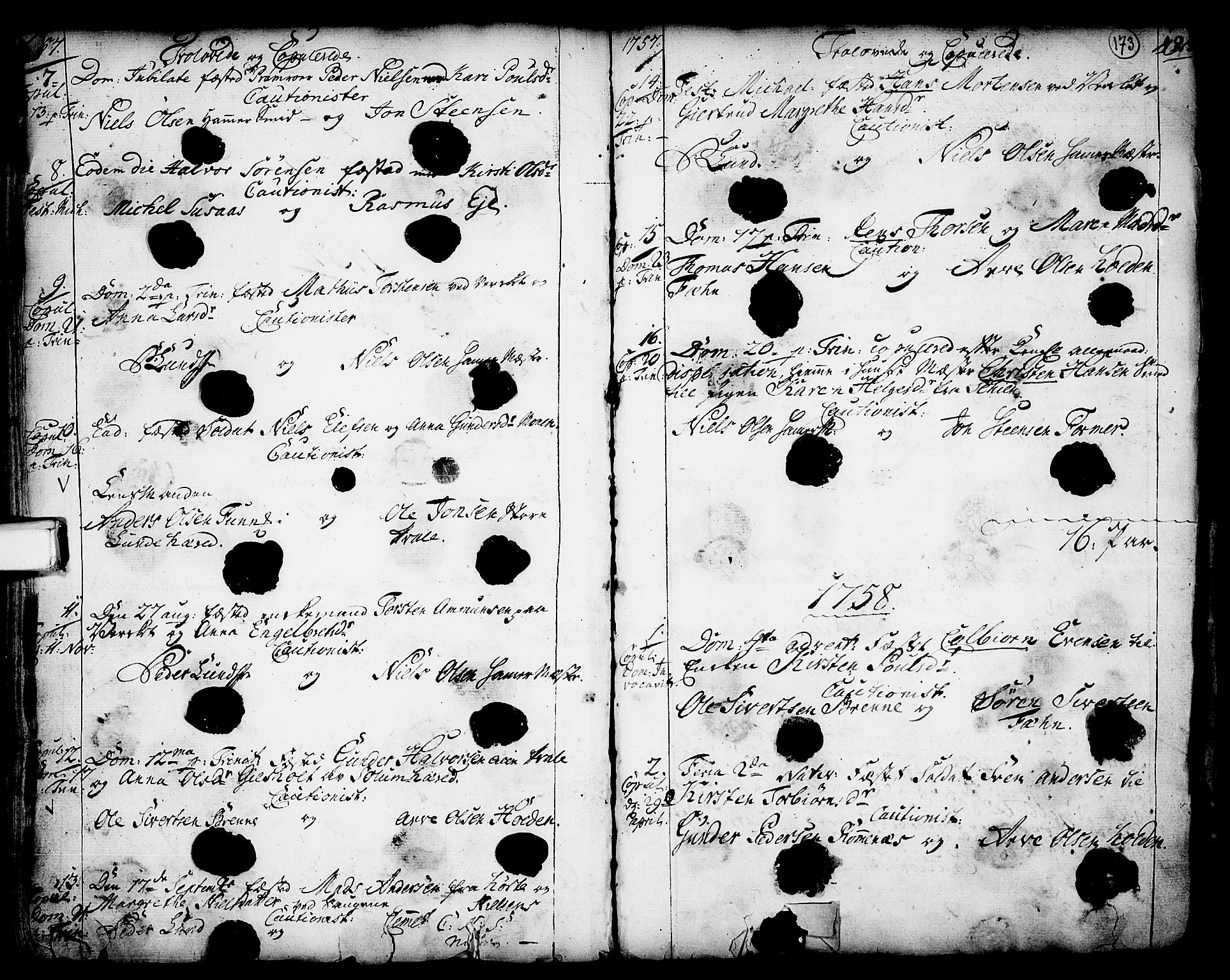 Holla kirkebøker, AV/SAKO-A-272/F/Fa/L0001: Parish register (official) no. 1, 1717-1779, p. 173