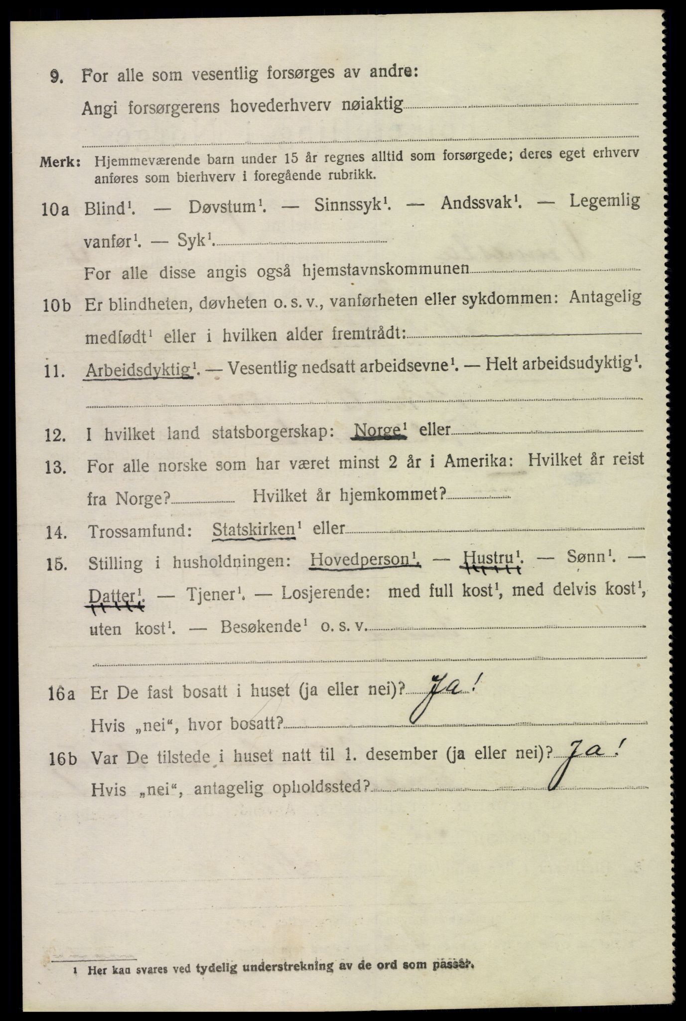 SAK, 1920 census for Vennesla, 1920, p. 2665