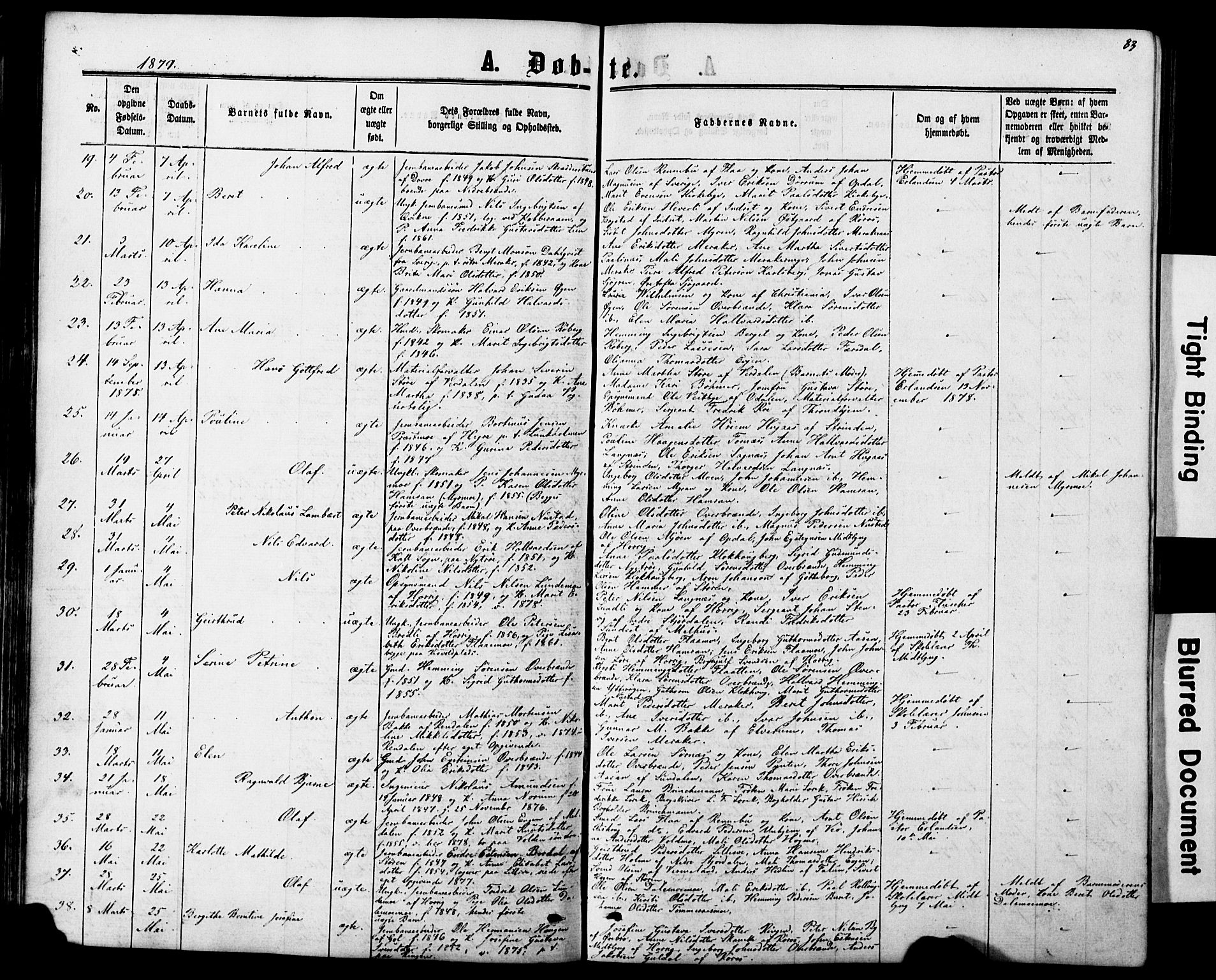 Ministerialprotokoller, klokkerbøker og fødselsregistre - Nord-Trøndelag, SAT/A-1458/706/L0049: Parish register (copy) no. 706C01, 1864-1895, p. 83