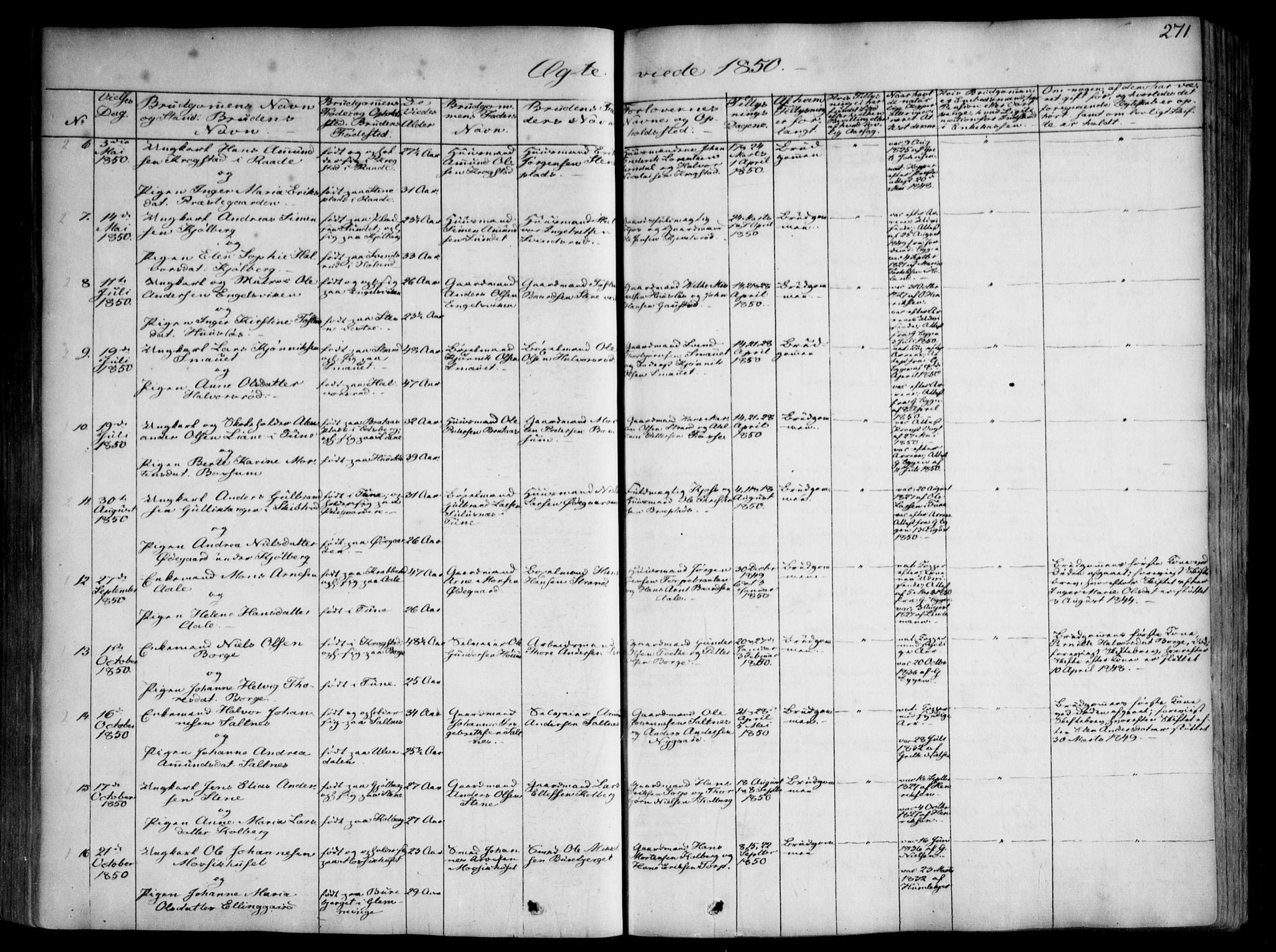 Onsøy prestekontor Kirkebøker, AV/SAO-A-10914/F/Fa/L0003: Parish register (official) no. I 3, 1841-1860, p. 271