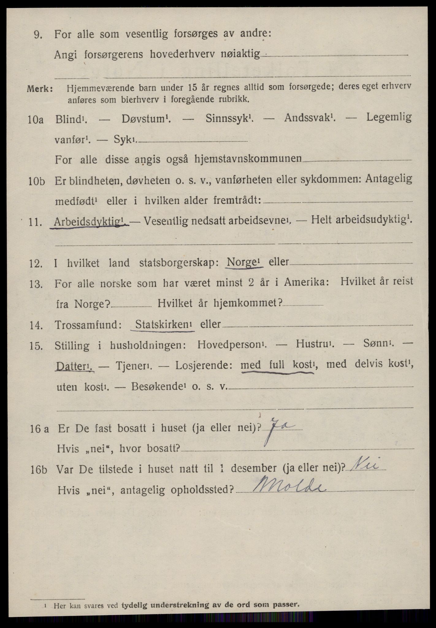 SAT, 1920 census for Hjørundfjord, 1920, p. 1622