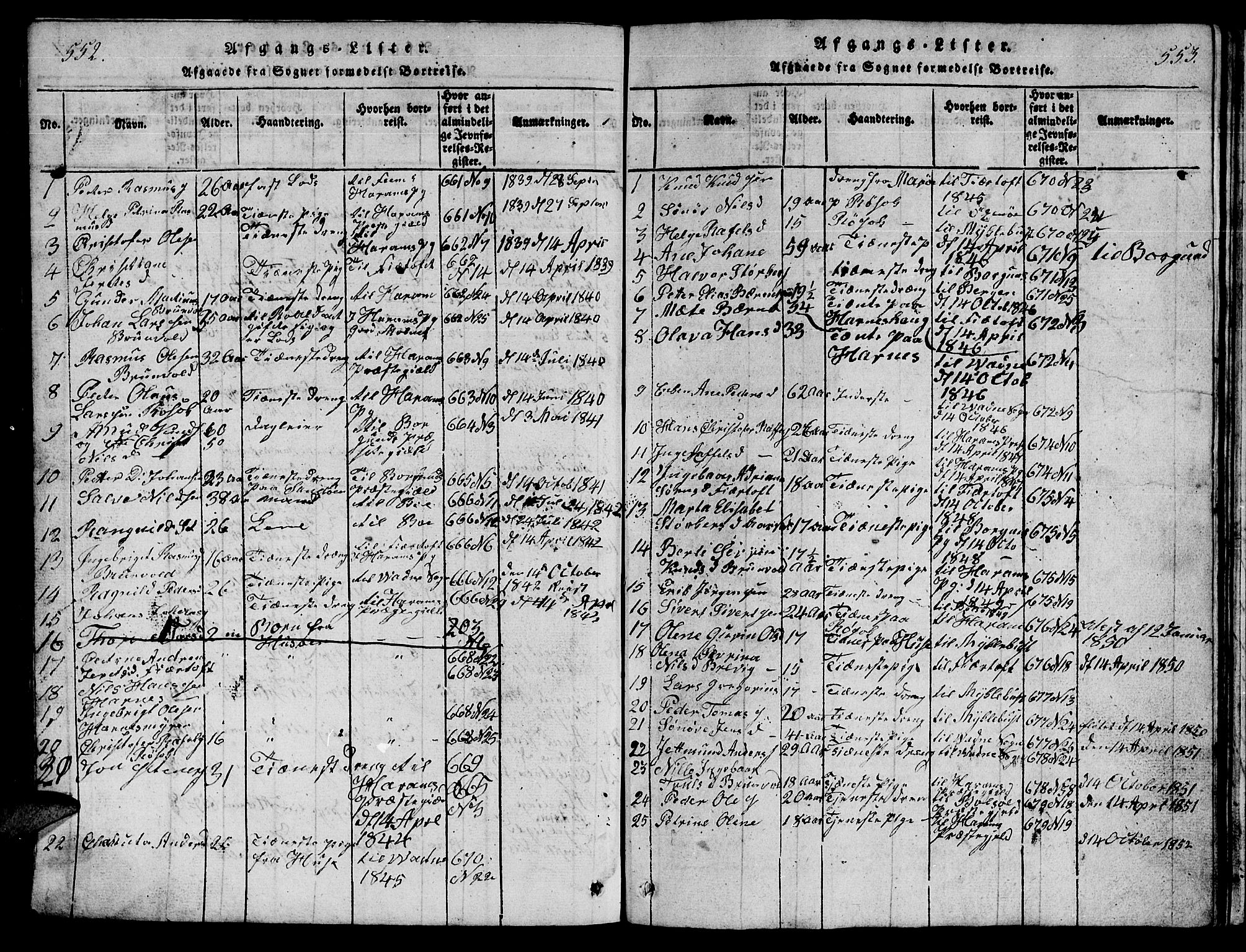 Ministerialprotokoller, klokkerbøker og fødselsregistre - Møre og Romsdal, AV/SAT-A-1454/561/L0731: Parish register (copy) no. 561C01, 1817-1867, p. 552-553