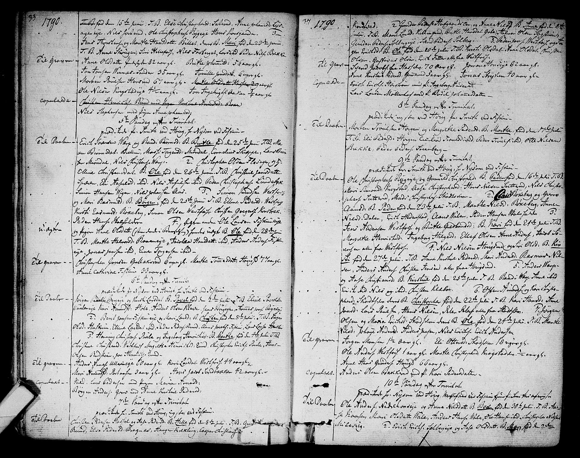 Eiker kirkebøker, AV/SAKO-A-4/F/Fa/L0009: Parish register (official) no. I 9, 1789-1806, p. 33-34