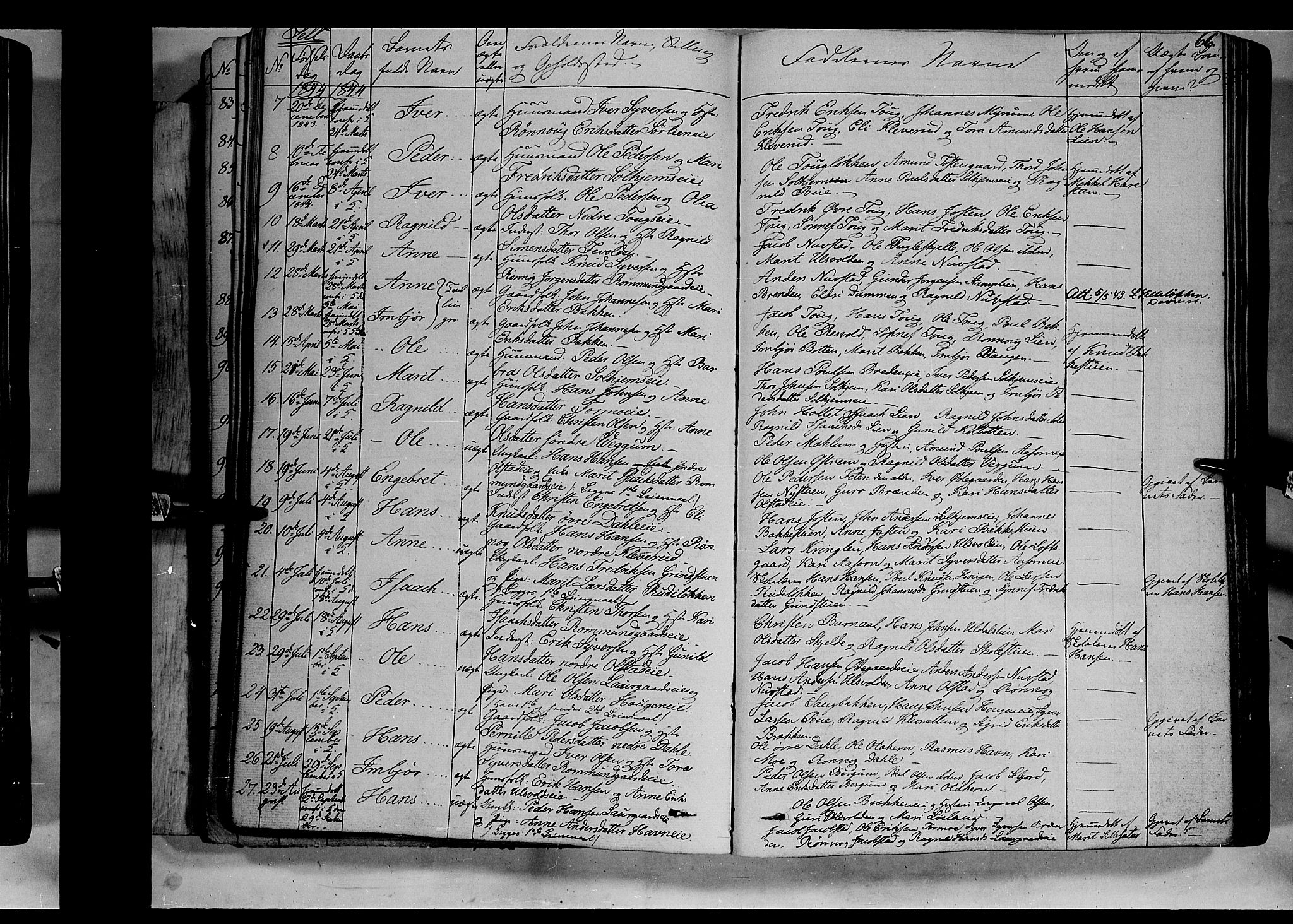 Vågå prestekontor, SAH/PREST-076/H/Ha/Haa/L0005: Parish register (official) no. 5 /3, 1842-1856, p. 66