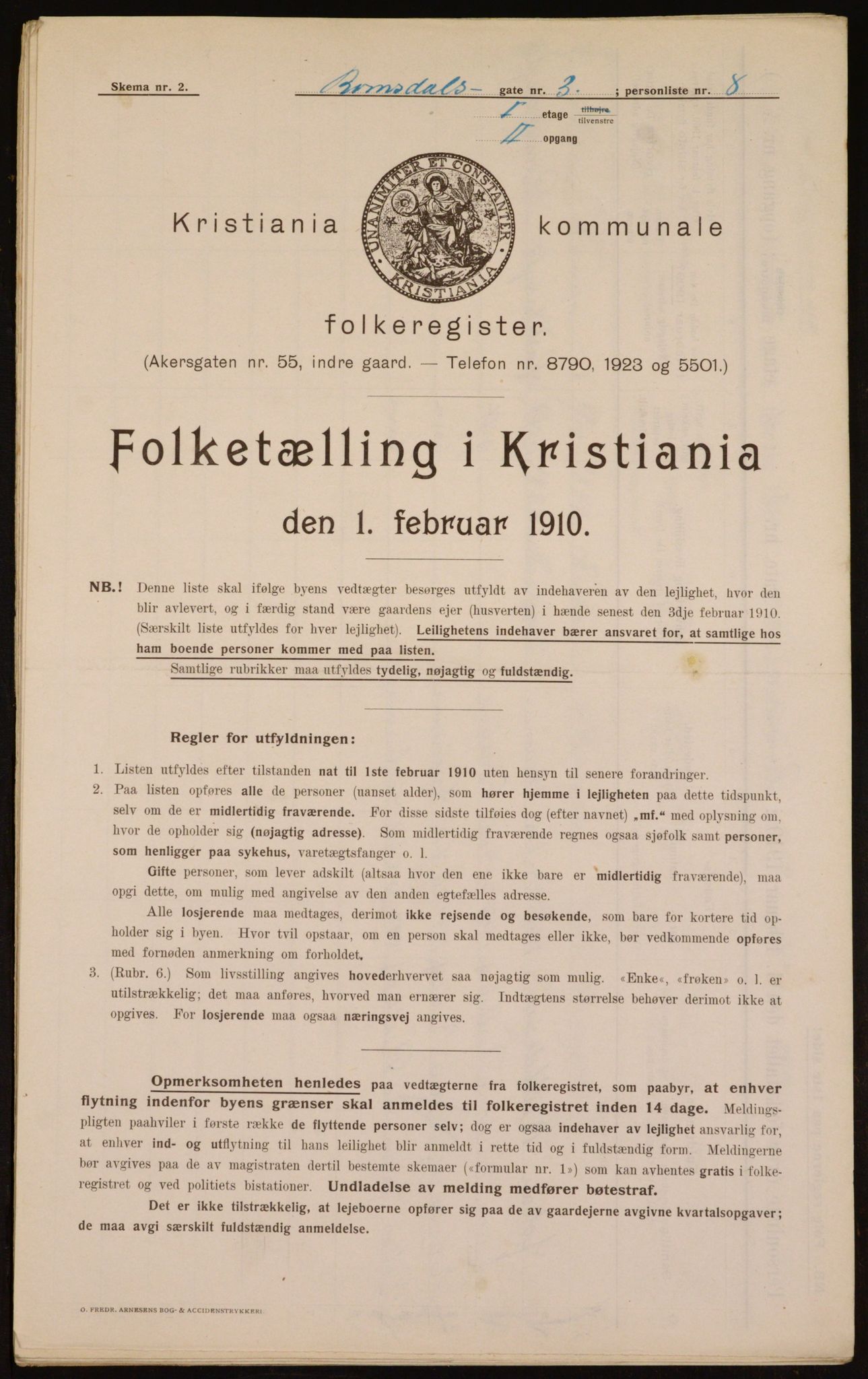 OBA, Municipal Census 1910 for Kristiania, 1910, p. 79525