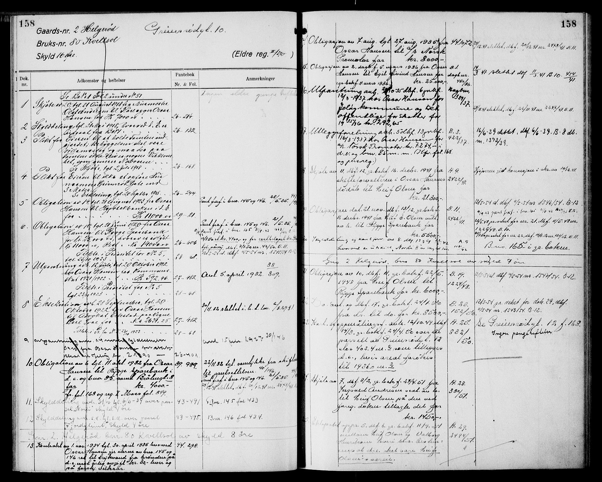 Moss sorenskriveri, AV/SAO-A-10168: Mortgage register no. XI 2, 1836-1960, p. 158