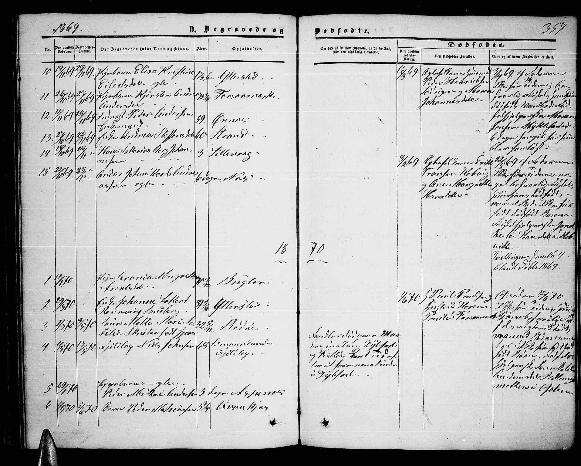 Ministerialprotokoller, klokkerbøker og fødselsregistre - Nordland, AV/SAT-A-1459/872/L1046: Parish register (copy) no. 872C02, 1852-1879, p. 357