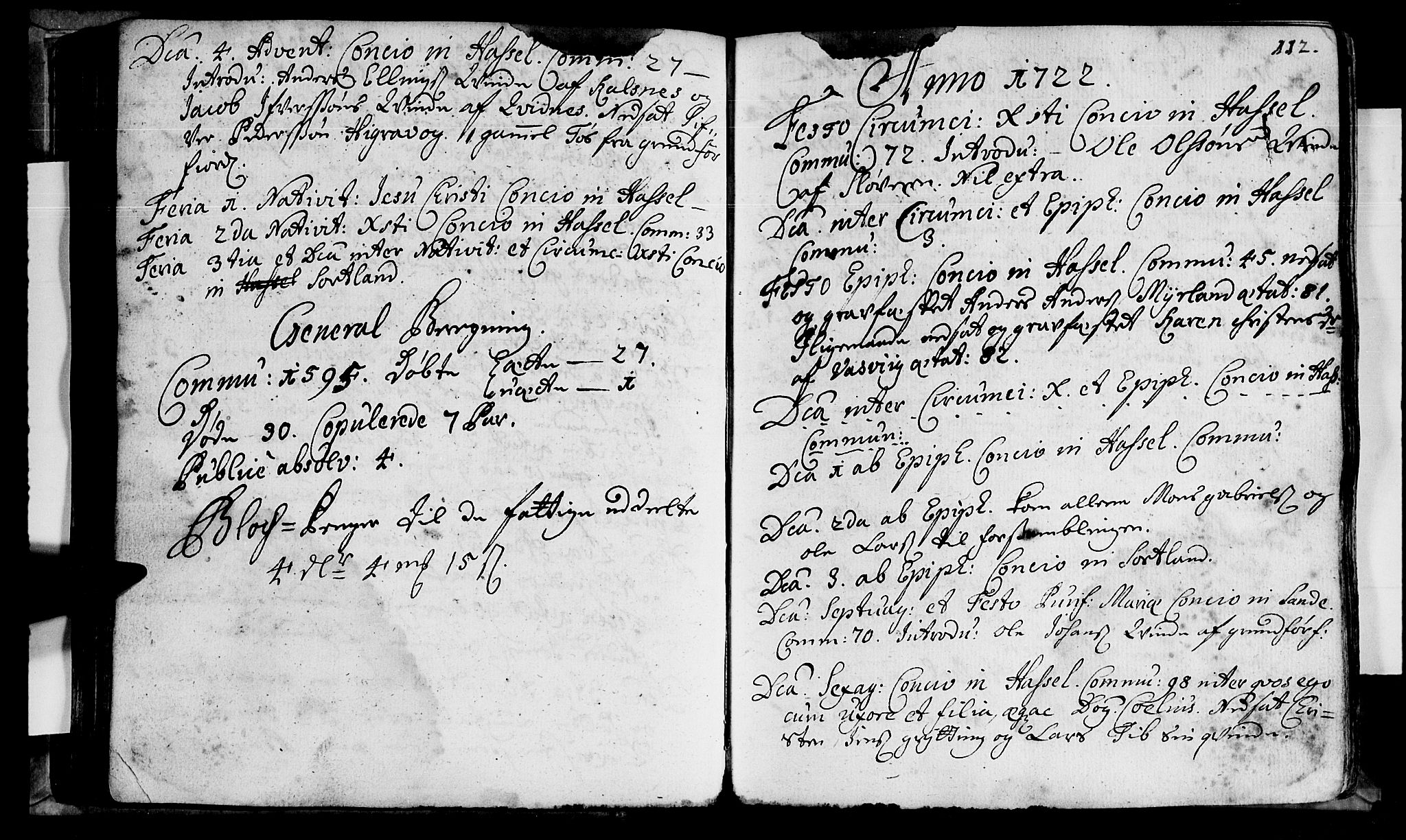 Ministerialprotokoller, klokkerbøker og fødselsregistre - Nordland, AV/SAT-A-1459/888/L1231: Parish register (official) no. 888A01 /1, 1693-1738, p. 112