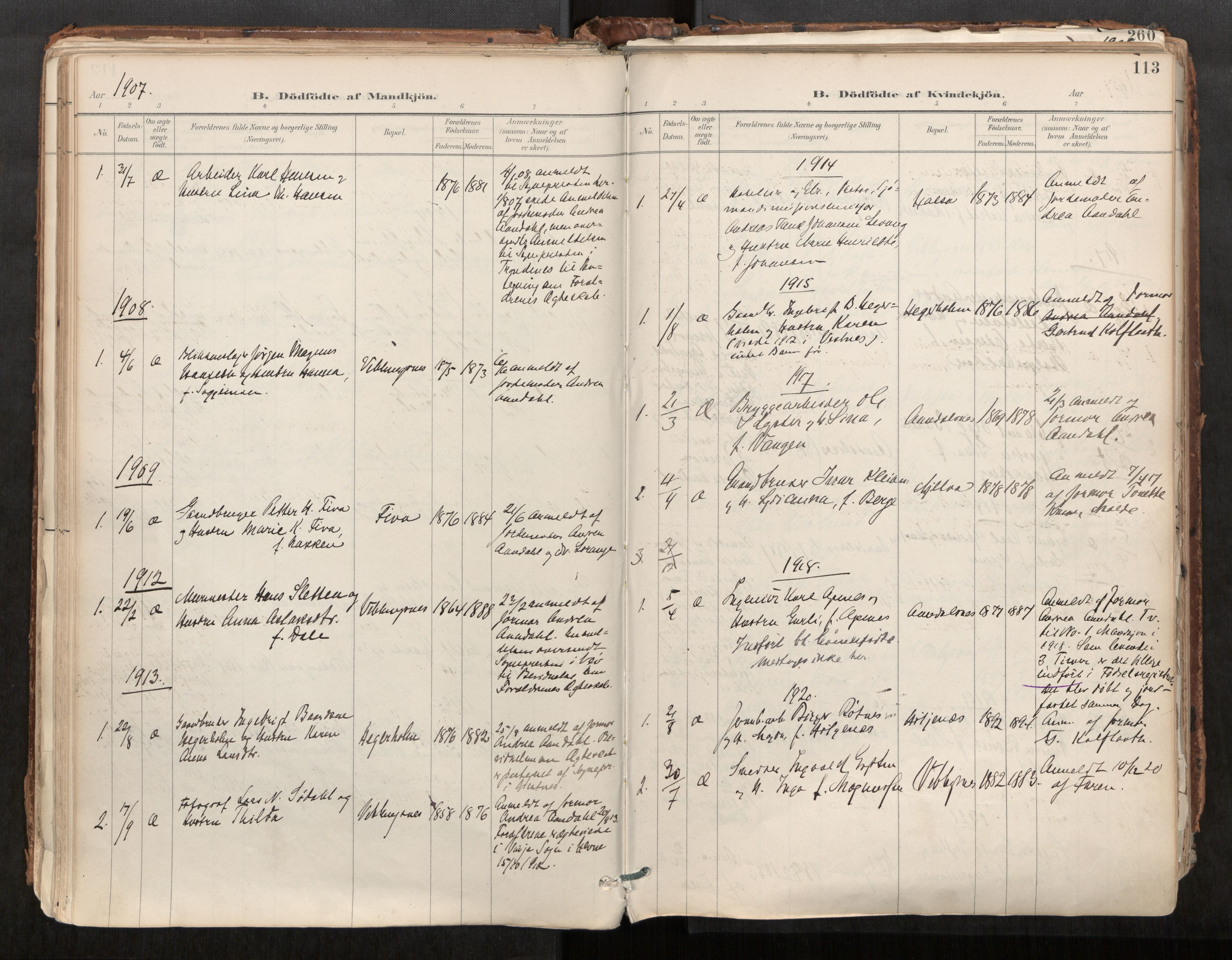 Ministerialprotokoller, klokkerbøker og fødselsregistre - Møre og Romsdal, AV/SAT-A-1454/544/L0585: Parish register (official) no. 544A06, 1887-1924, p. 113