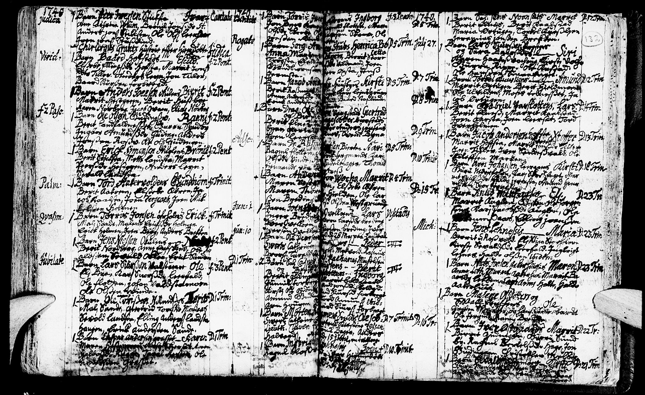 Ministerialprotokoller, klokkerbøker og fødselsregistre - Nord-Trøndelag, SAT/A-1458/723/L0230: Parish register (official) no. 723A01, 1705-1747, p. 132