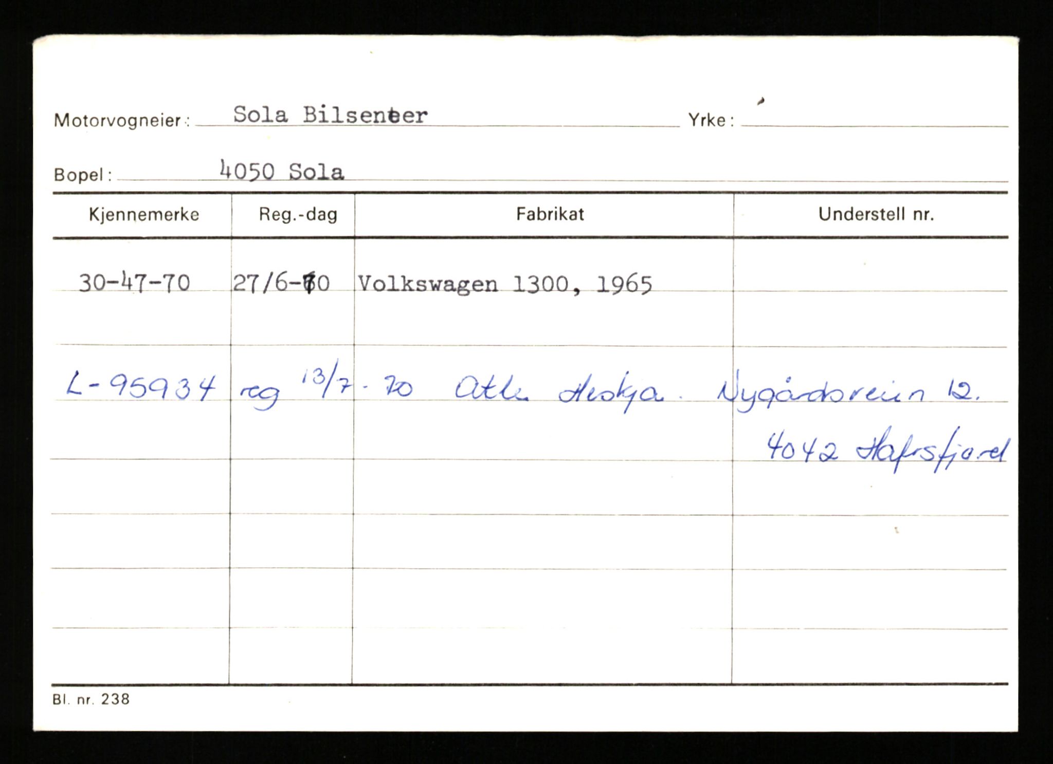 Stavanger trafikkstasjon, AV/SAST-A-101942/0/G/L0011: Registreringsnummer: 240000 - 363477, 1930-1971, p. 1445