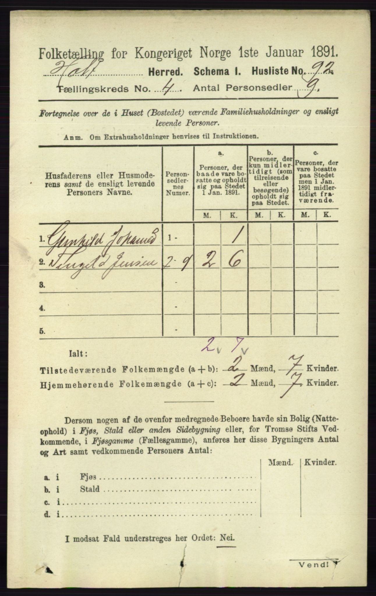 RA, 1891 census for 0914 Holt, 1891, p. 1636