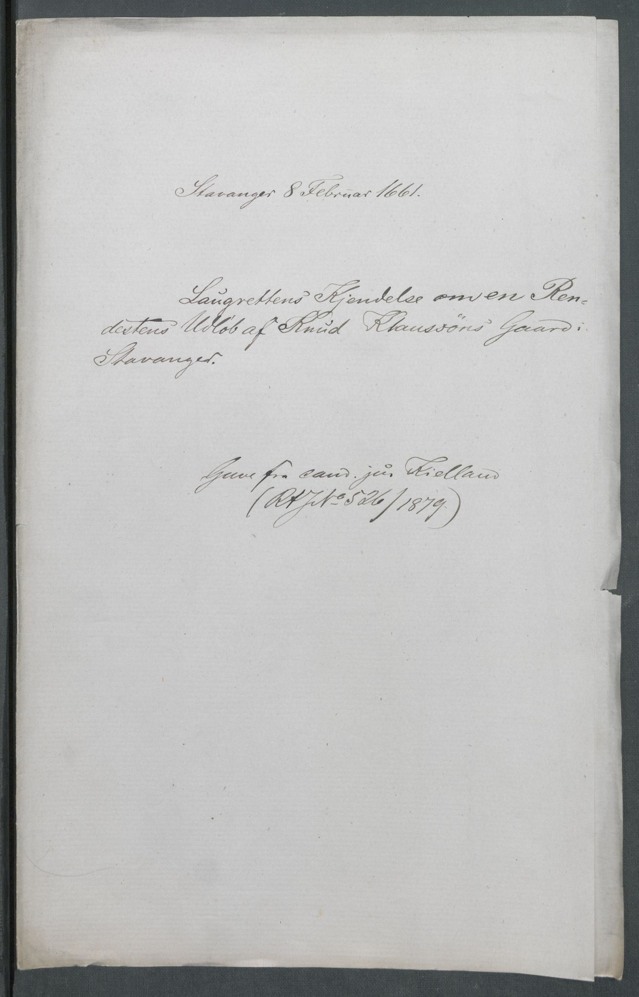 Riksarkivets diplomsamling, RA/EA-5965/F02/L0169: Dokumenter, 1661-1663, p. 11