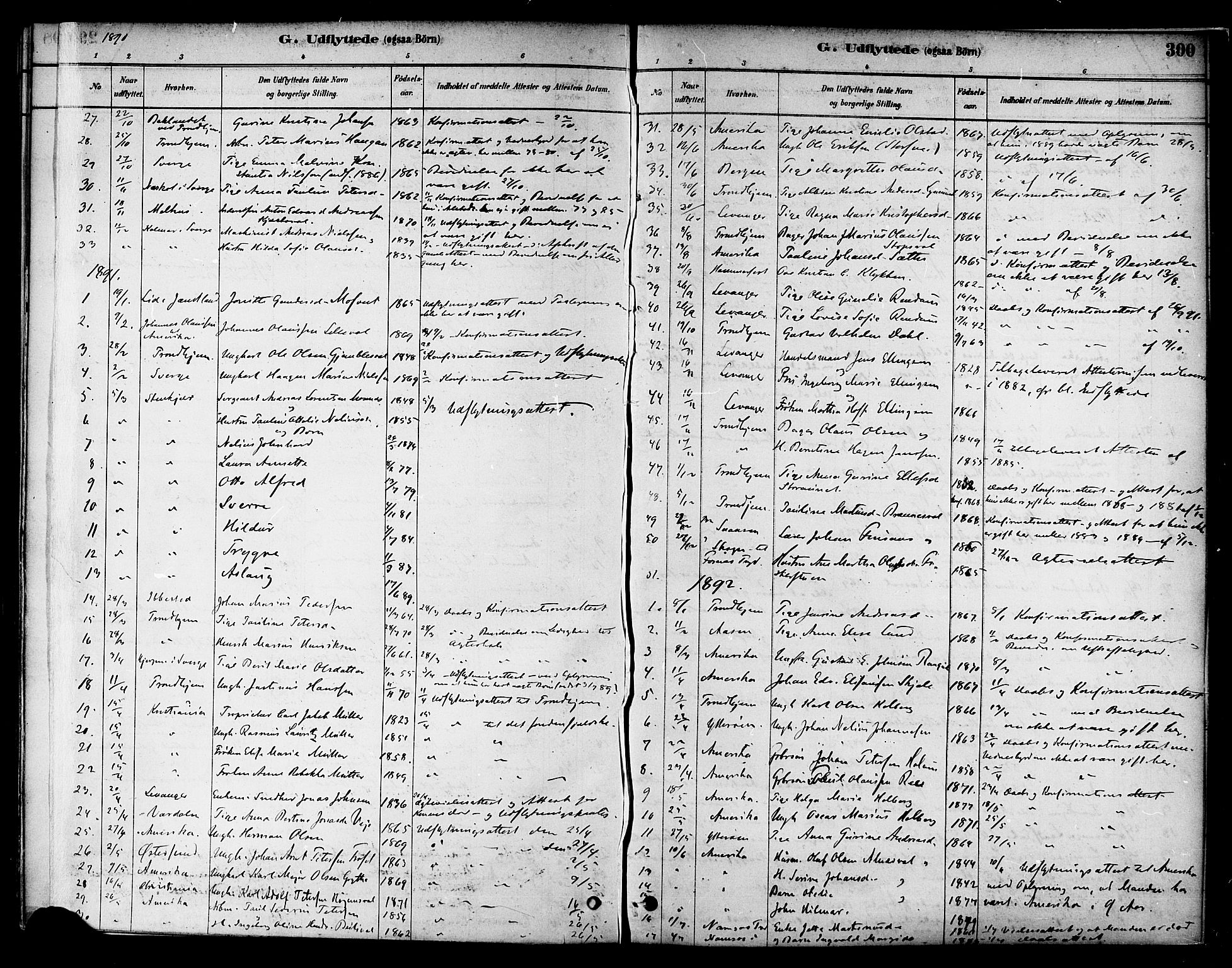 Ministerialprotokoller, klokkerbøker og fødselsregistre - Nord-Trøndelag, SAT/A-1458/717/L0159: Parish register (official) no. 717A09, 1878-1898, p. 300