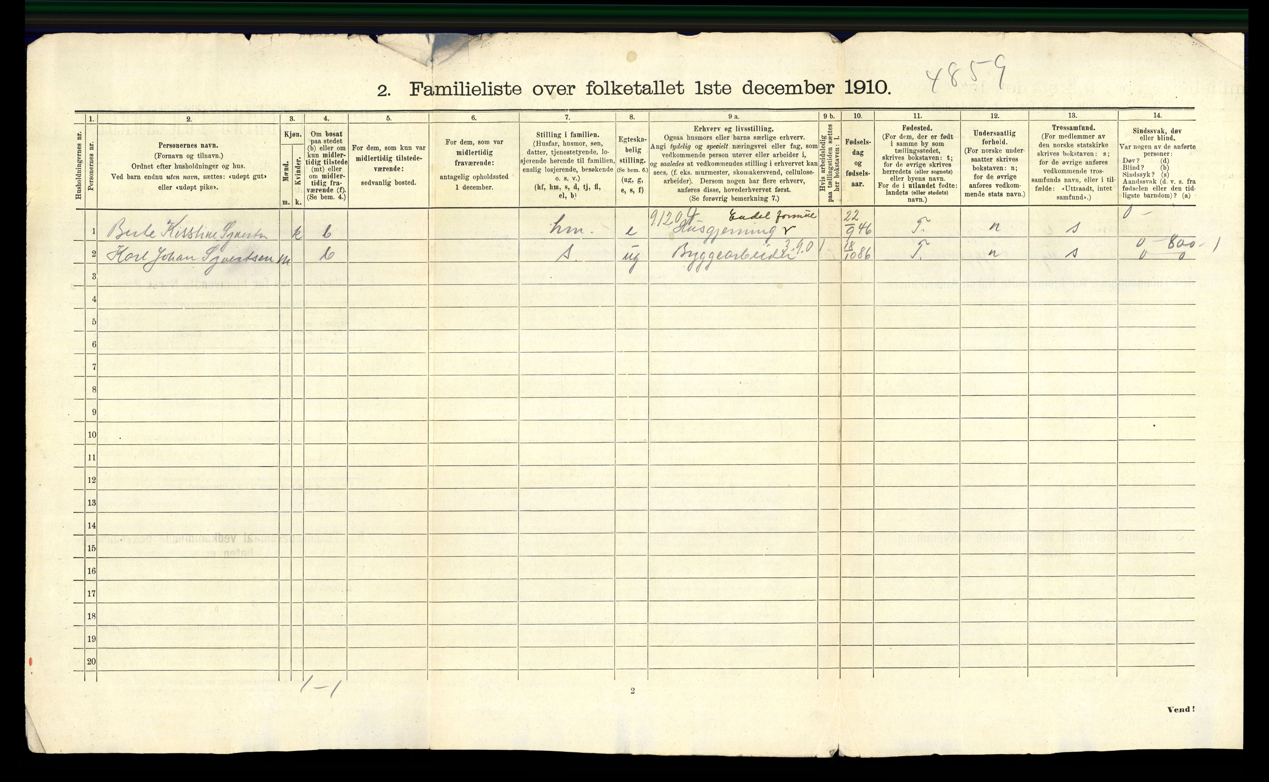 RA, 1910 census for Drammen, 1910, p. 15161