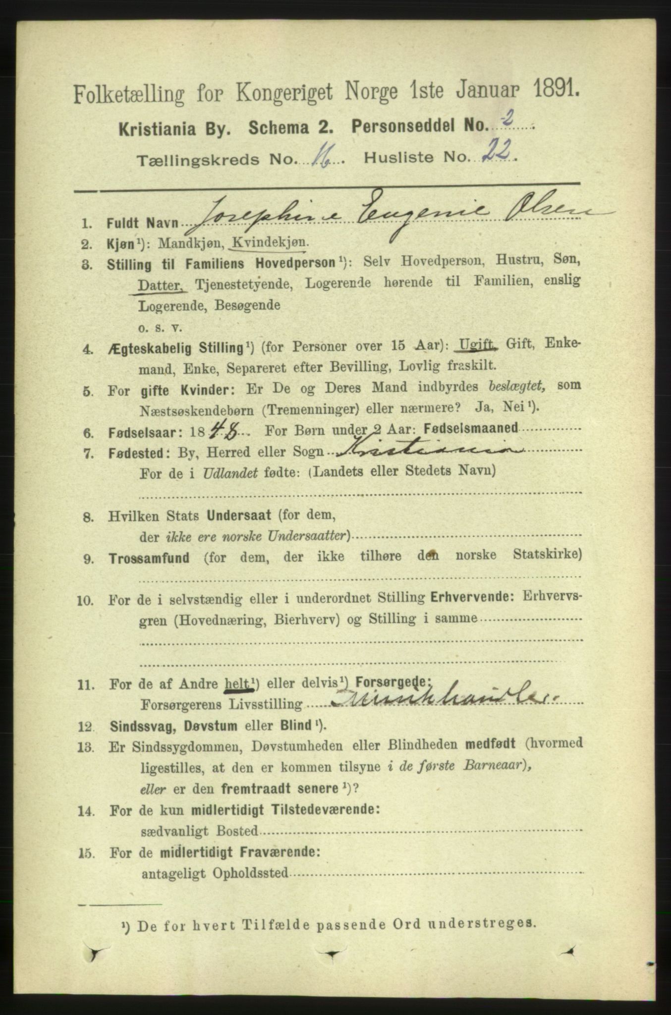 RA, 1891 census for 0301 Kristiania, 1891, p. 7680