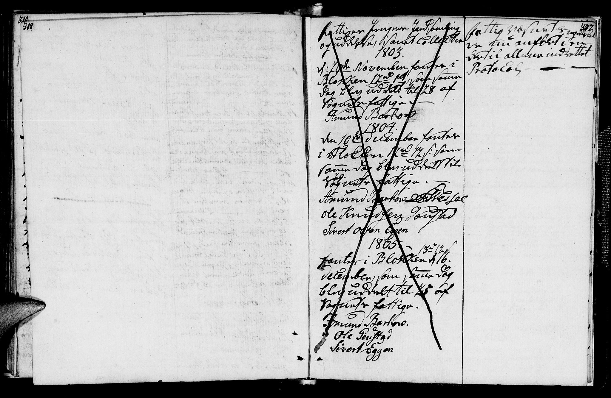 Ministerialprotokoller, klokkerbøker og fødselsregistre - Sør-Trøndelag, AV/SAT-A-1456/612/L0371: Parish register (official) no. 612A05, 1803-1816, p. 312-337