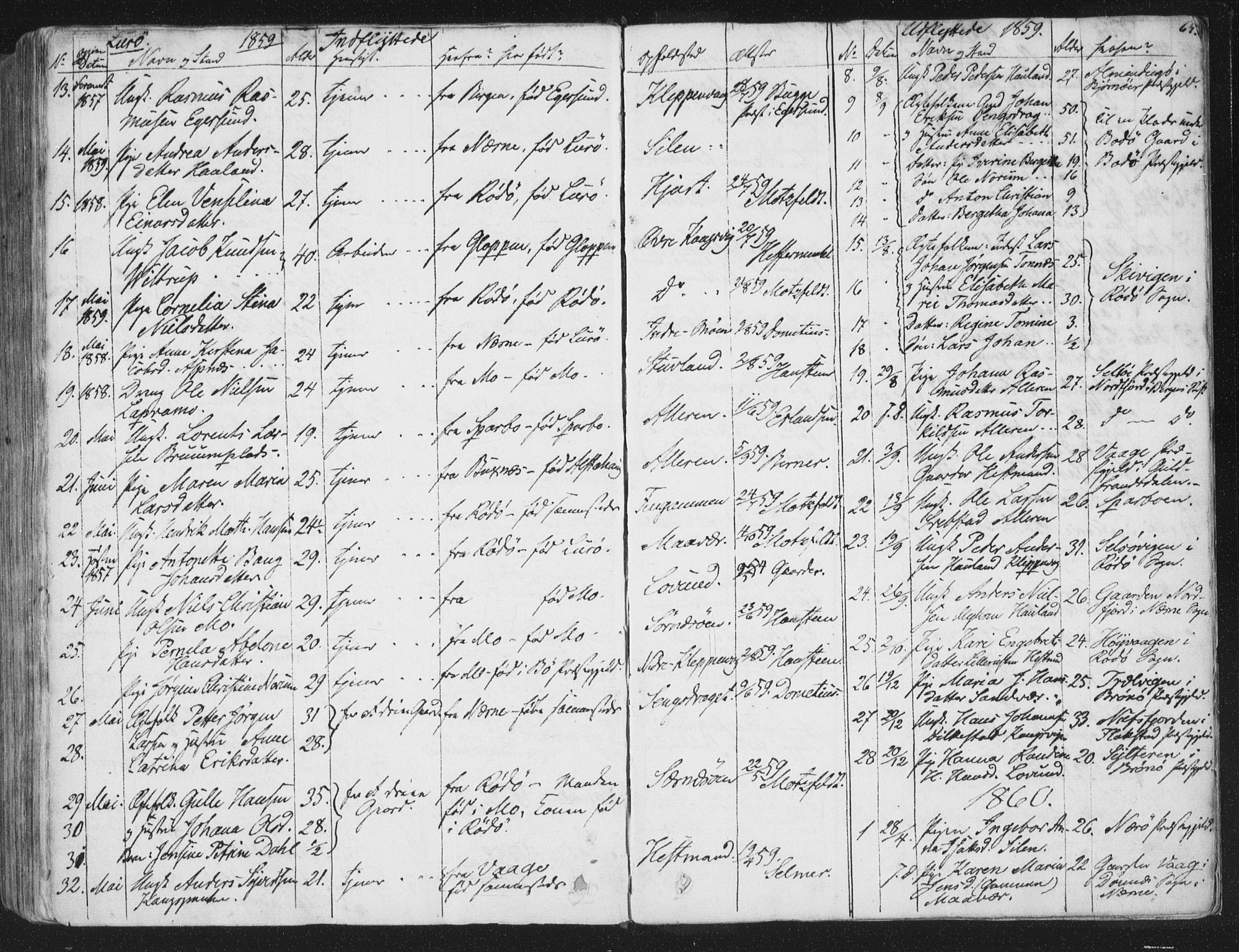 Ministerialprotokoller, klokkerbøker og fødselsregistre - Nordland, SAT/A-1459/839/L0566: Parish register (official) no. 839A03, 1825-1862, p. 64