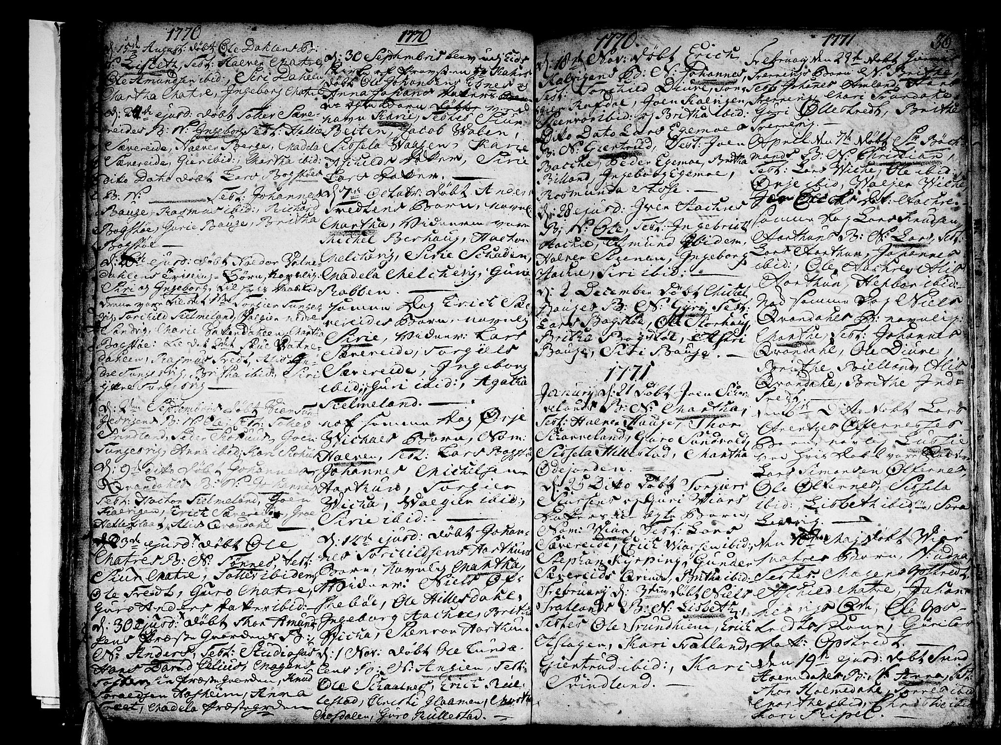 Skånevik sokneprestembete, SAB/A-77801/H/Haa: Parish register (official) no. A 1, 1745-1789, p. 36