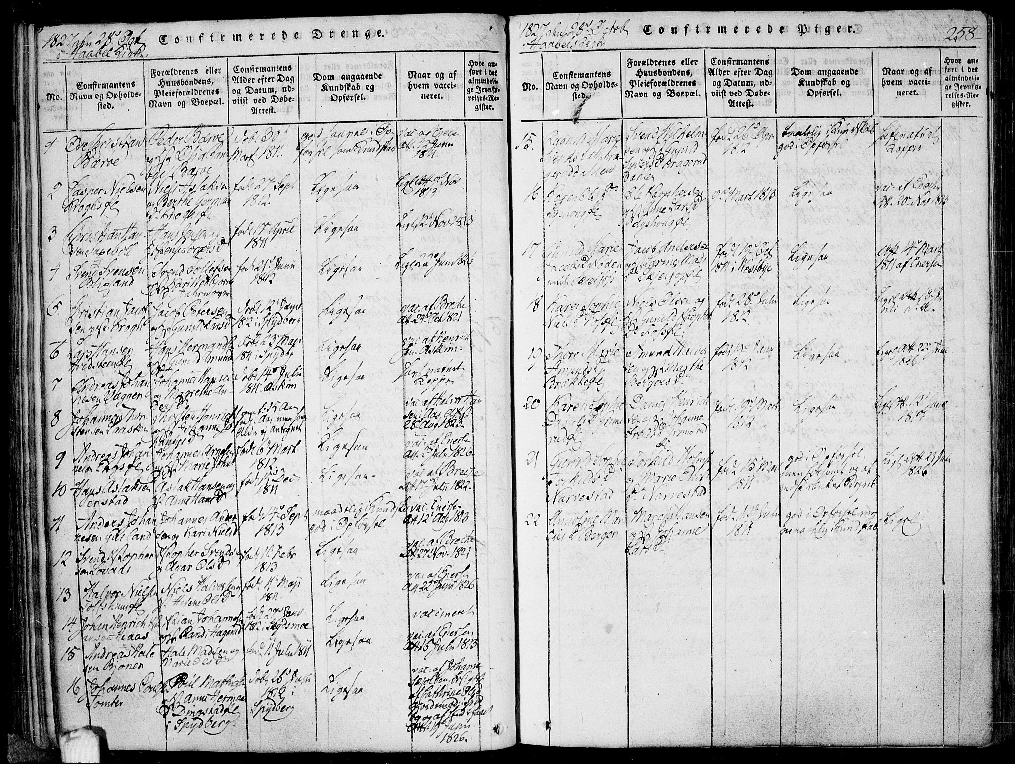 Hobøl prestekontor Kirkebøker, AV/SAO-A-2002/F/Fa/L0002: Parish register (official) no. I 2, 1814-1841, p. 258