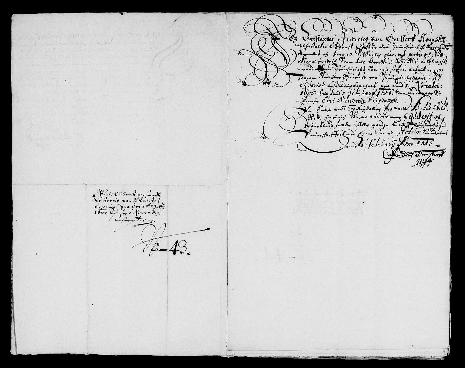 Rentekammeret inntil 1814, Reviderte regnskaper, Lensregnskaper, AV/RA-EA-5023/R/Rb/Rbw/L0124: Trondheim len, 1642-1656