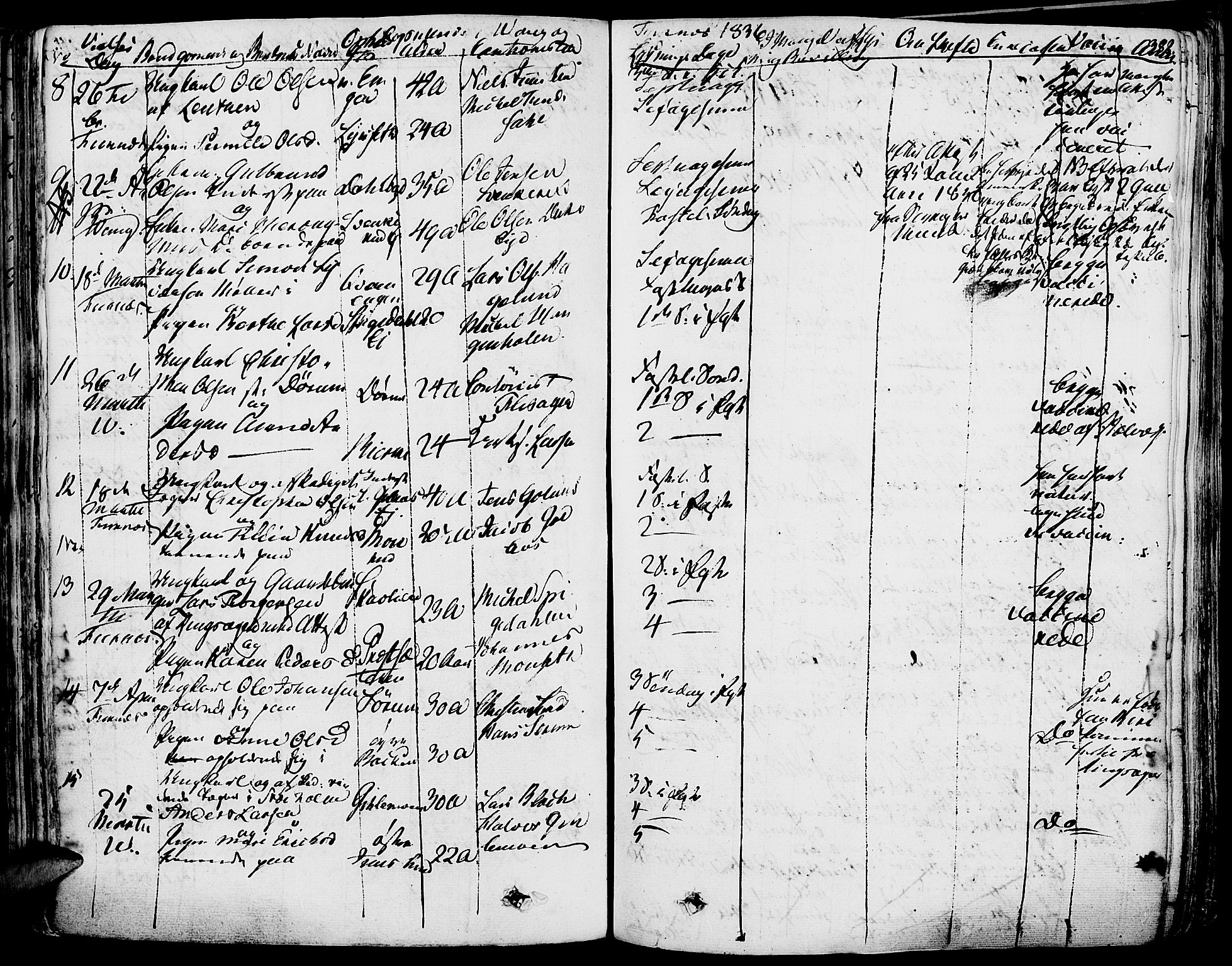 Vang prestekontor, Hedmark, SAH/PREST-008/H/Ha/Haa/L0009: Parish register (official) no. 9, 1826-1841, p. 382