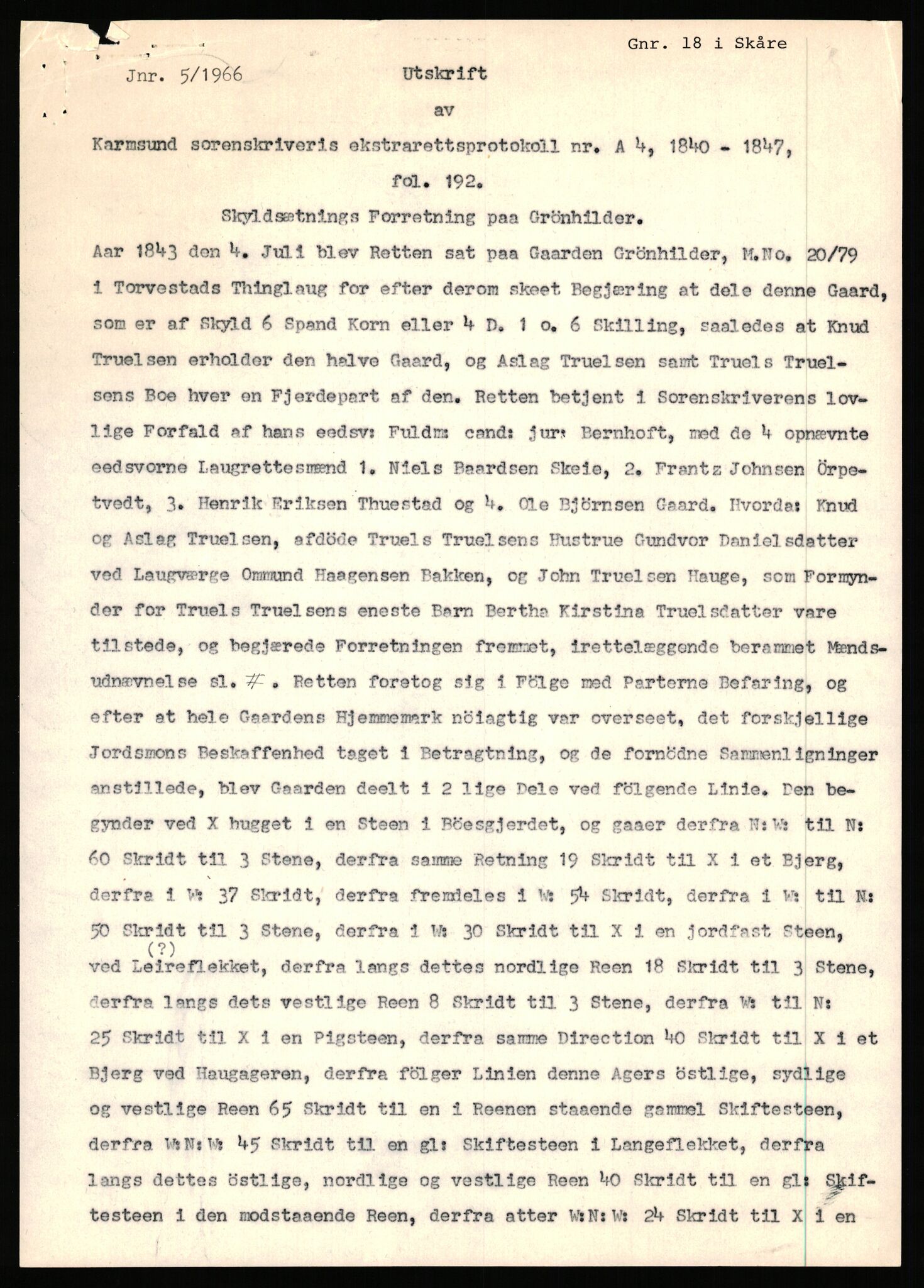 Statsarkivet i Stavanger, AV/SAST-A-101971/03/Y/Yj/L0027: Avskrifter sortert etter gårdsnavn: Gravdal - Grøtteland, 1750-1930, p. 545