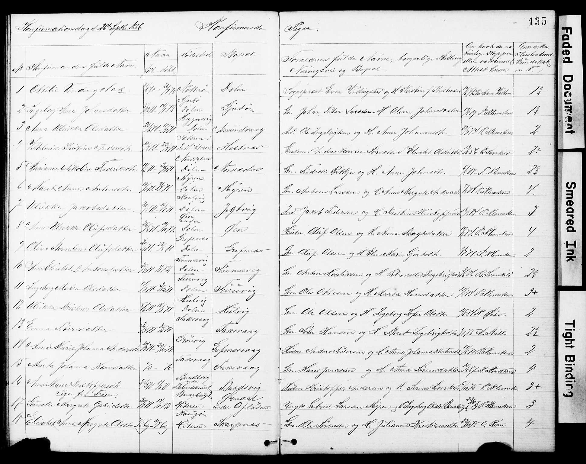 Ministerialprotokoller, klokkerbøker og fødselsregistre - Sør-Trøndelag, SAT/A-1456/634/L0541: Parish register (copy) no. 634C03, 1874-1891, p. 135
