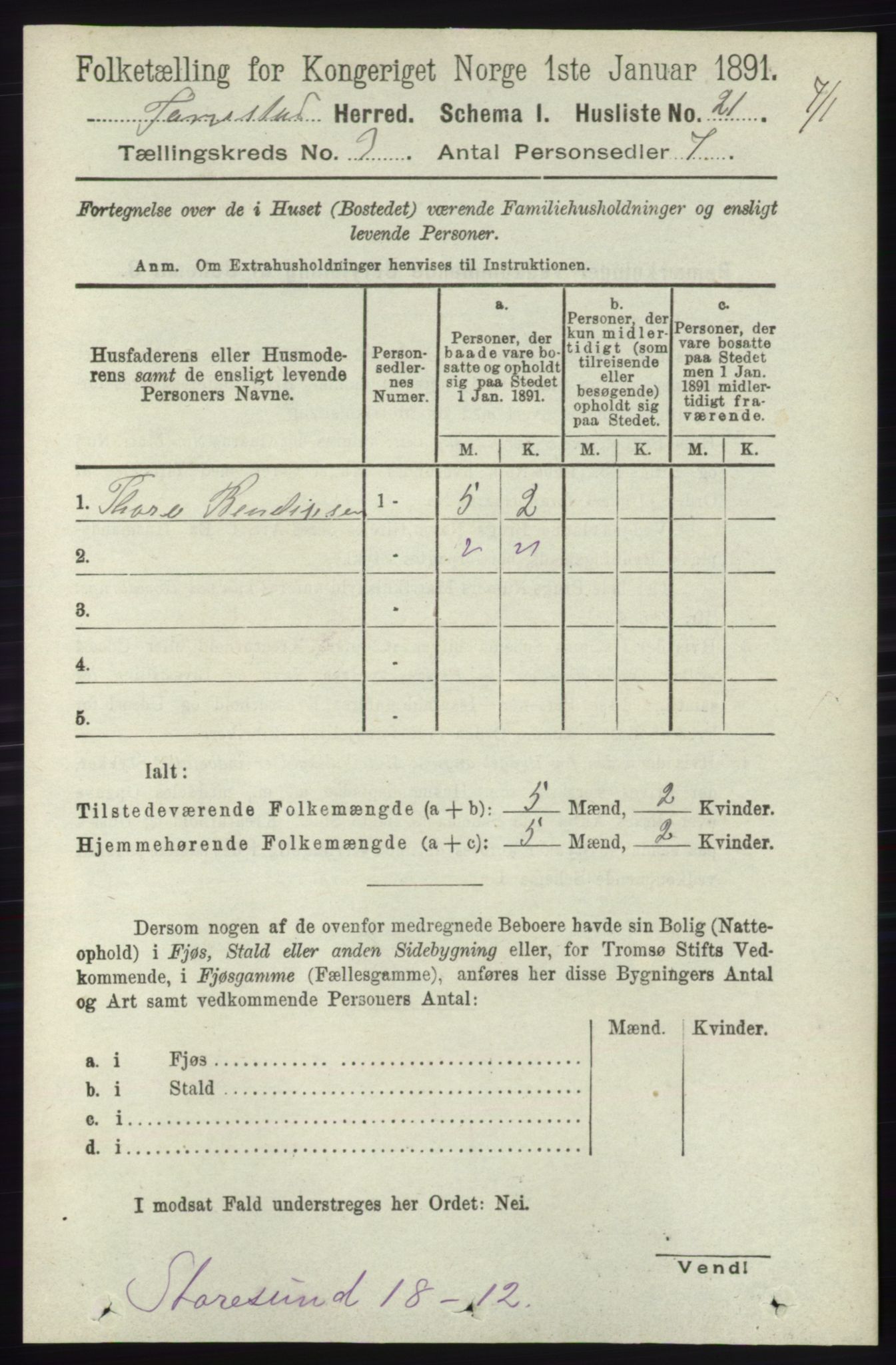 RA, 1891 census for 1152 Torvastad, 1891, p. 891