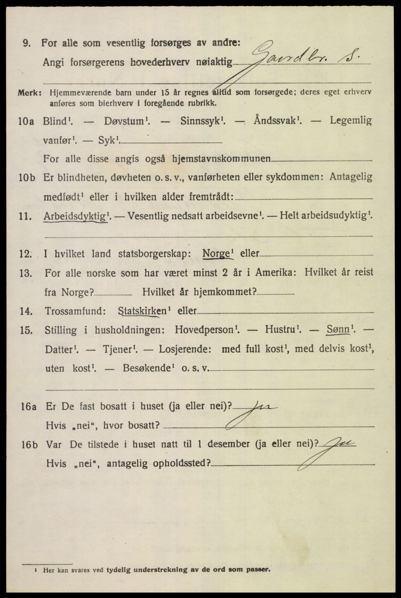 SAK, 1920 census for Øvrebø, 1920, p. 1457