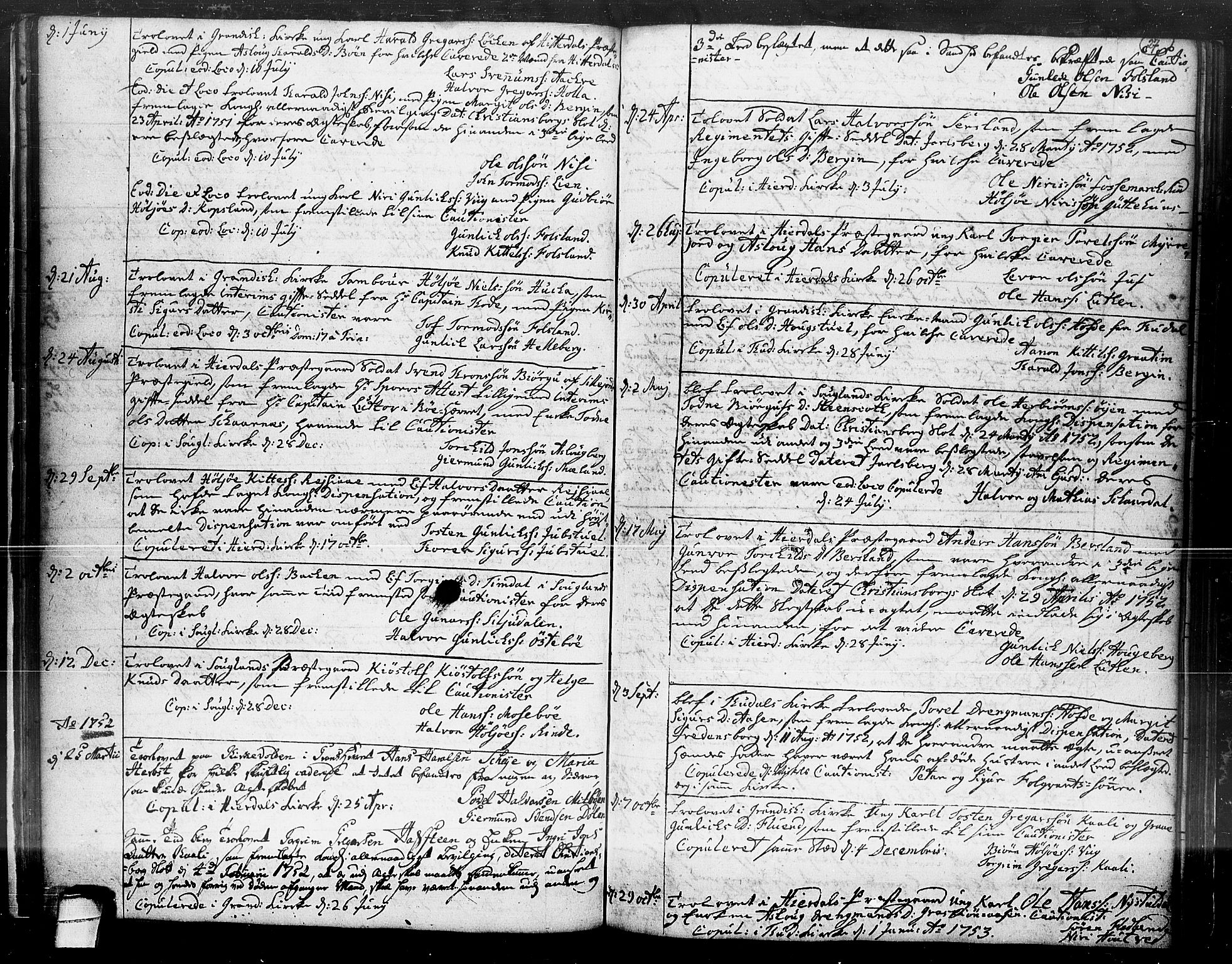 Hjartdal kirkebøker, SAKO/A-270/F/Fa/L0004: Parish register (official) no. I 4, 1727-1795, p. 27