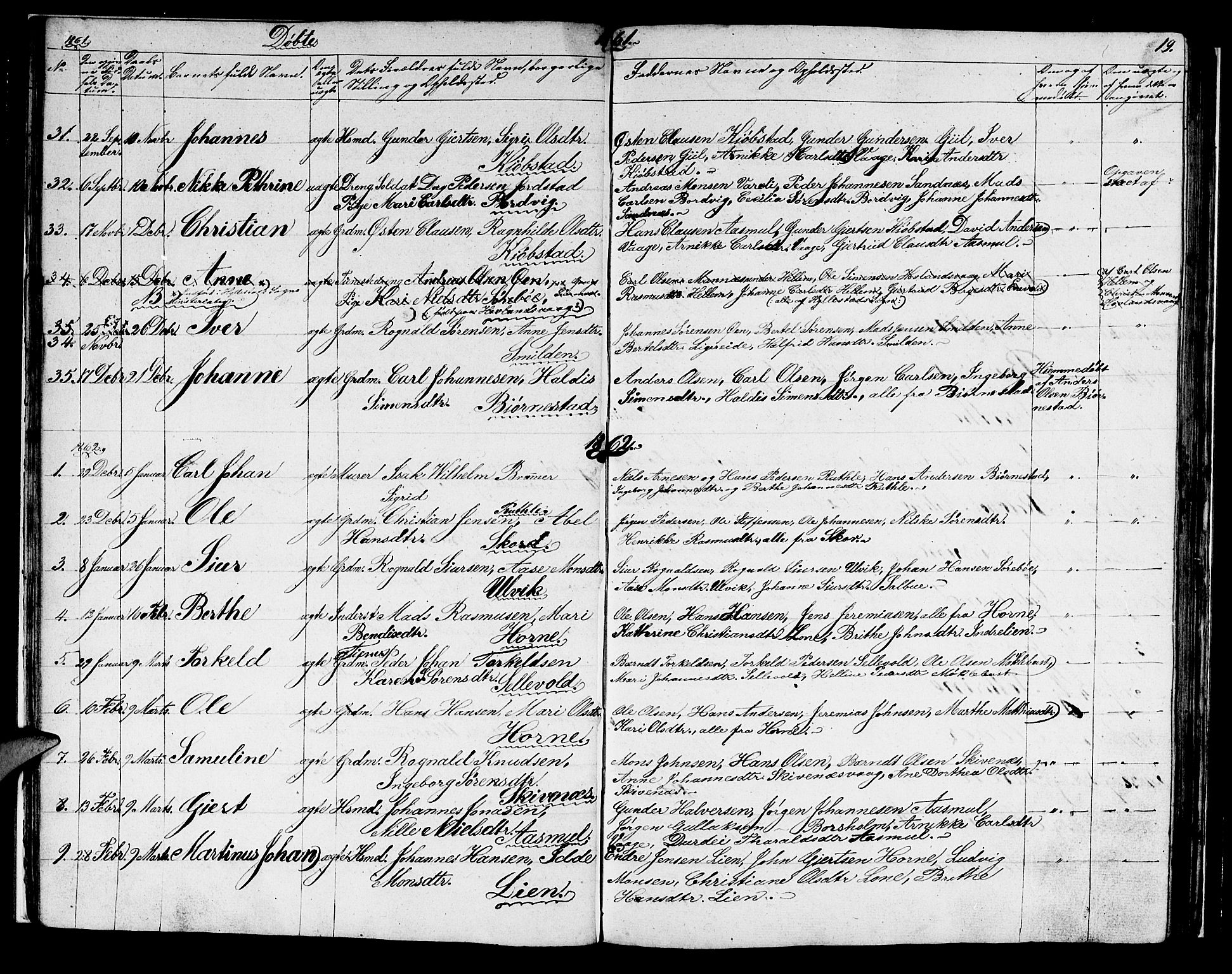 Hyllestad sokneprestembete, SAB/A-80401: Parish register (copy) no. C 1, 1853-1873, p. 19