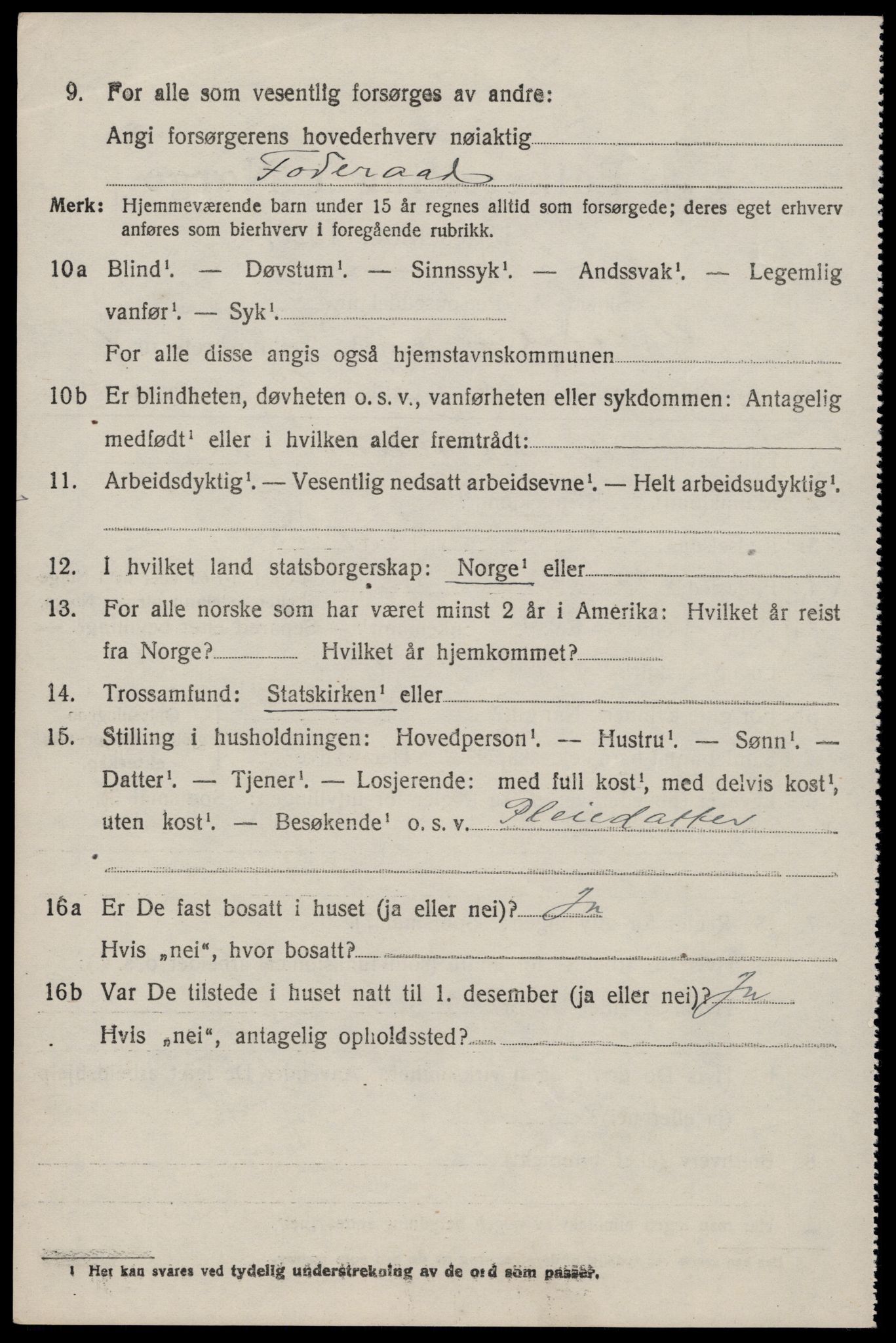 SAST, 1920 census for Vikedal, 1920, p. 3758