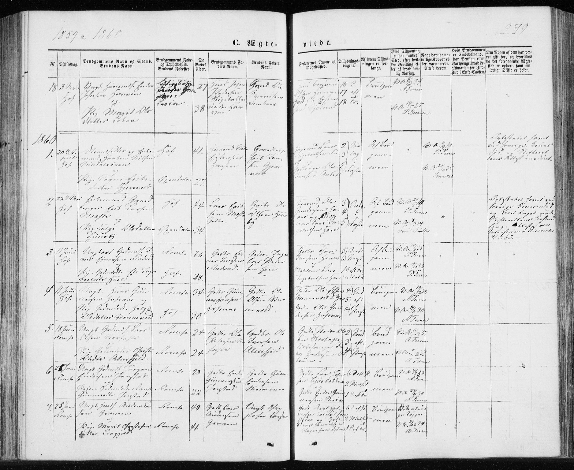 Ministerialprotokoller, klokkerbøker og fødselsregistre - Møre og Romsdal, AV/SAT-A-1454/590/L1013: Parish register (official) no. 590A05, 1847-1877, p. 279