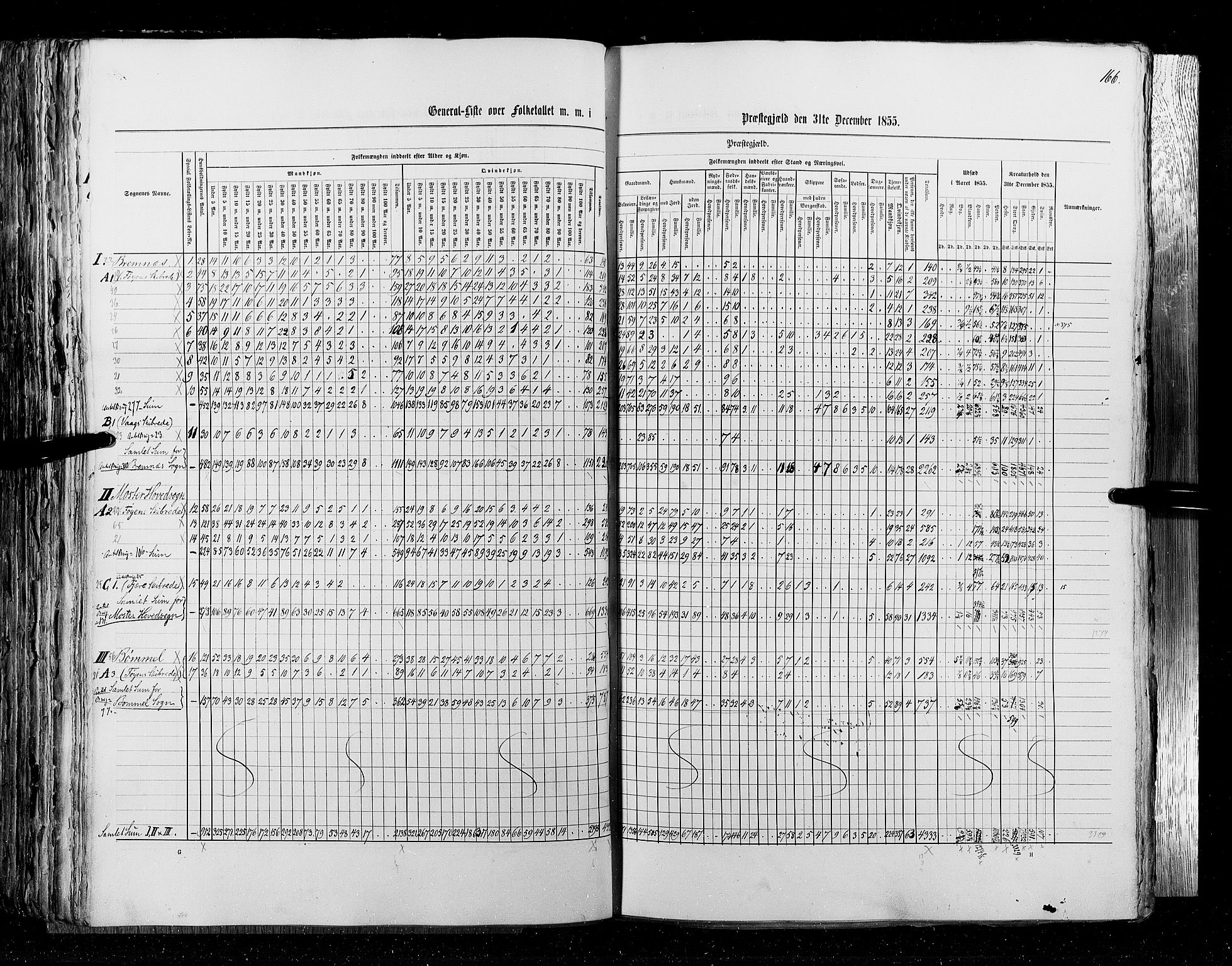 RA, Census 1855, vol. 4: Stavanger amt og Søndre Bergenhus amt, 1855, p. 166