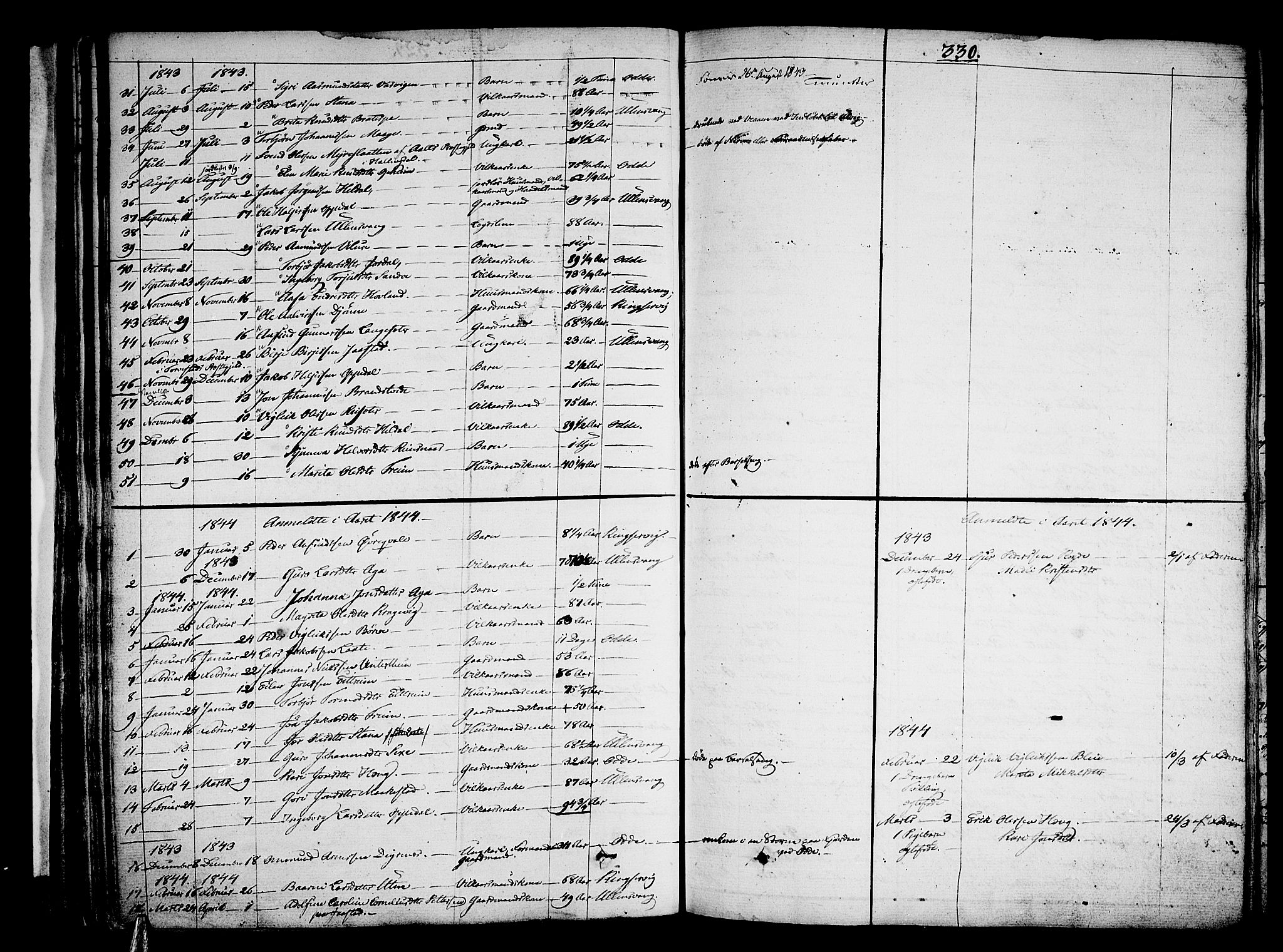 Ullensvang sokneprestembete, SAB/A-78701/H/Haa: Parish register (official) no. A 10, 1825-1853, p. 330