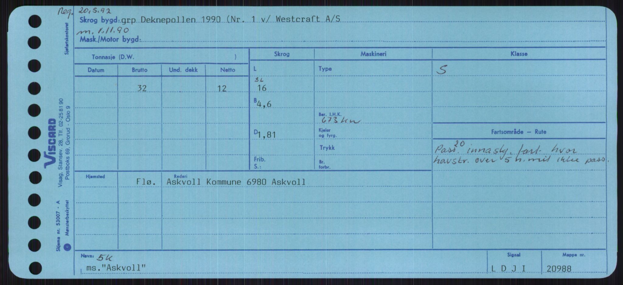 Sjøfartsdirektoratet med forløpere, Skipsmålingen, RA/S-1627/H/Ha/L0001/0001: Fartøy, A-Eig / Fartøy A-Bjøn, p. 445