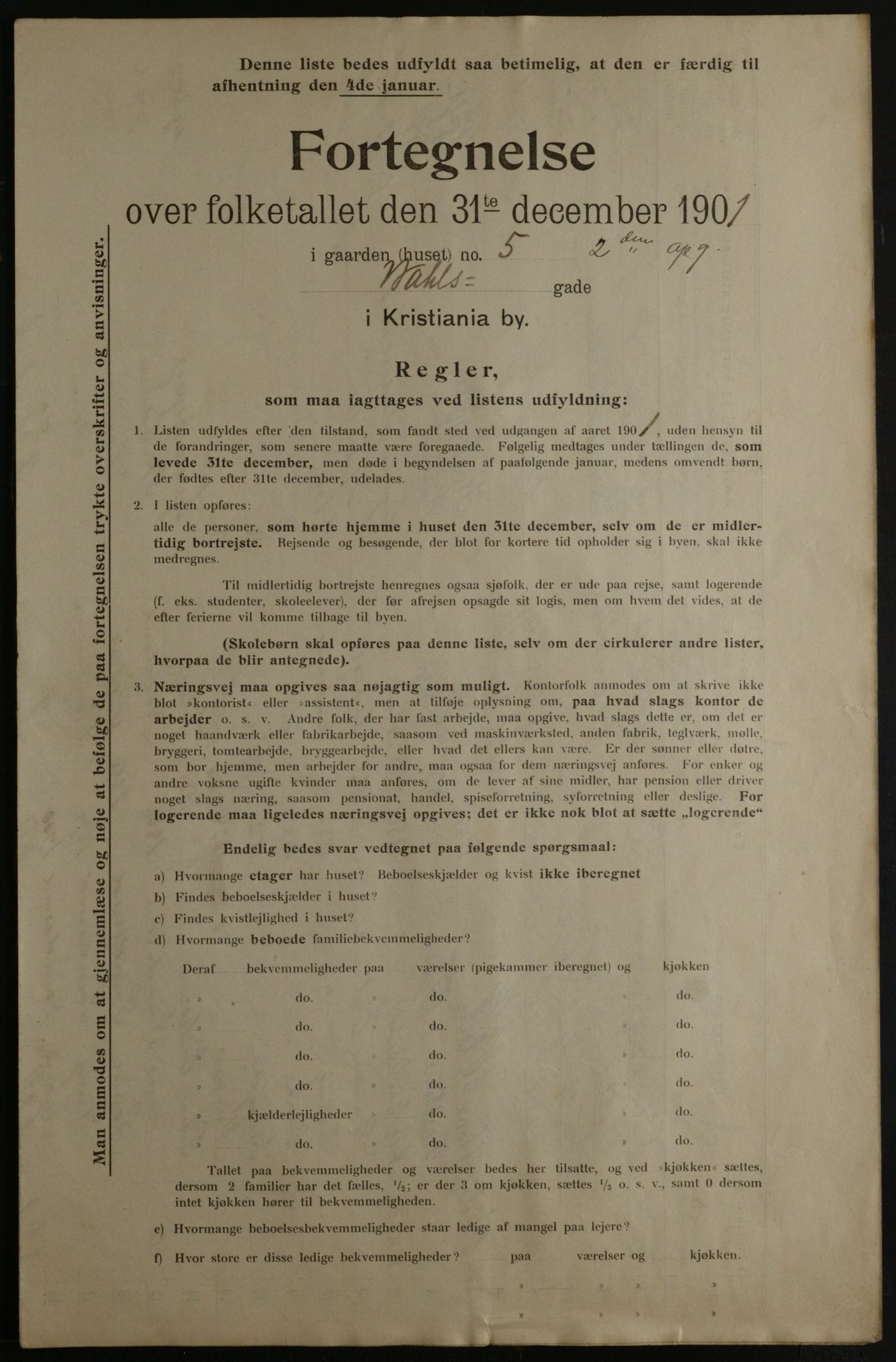 OBA, Municipal Census 1901 for Kristiania, 1901, p. 18651