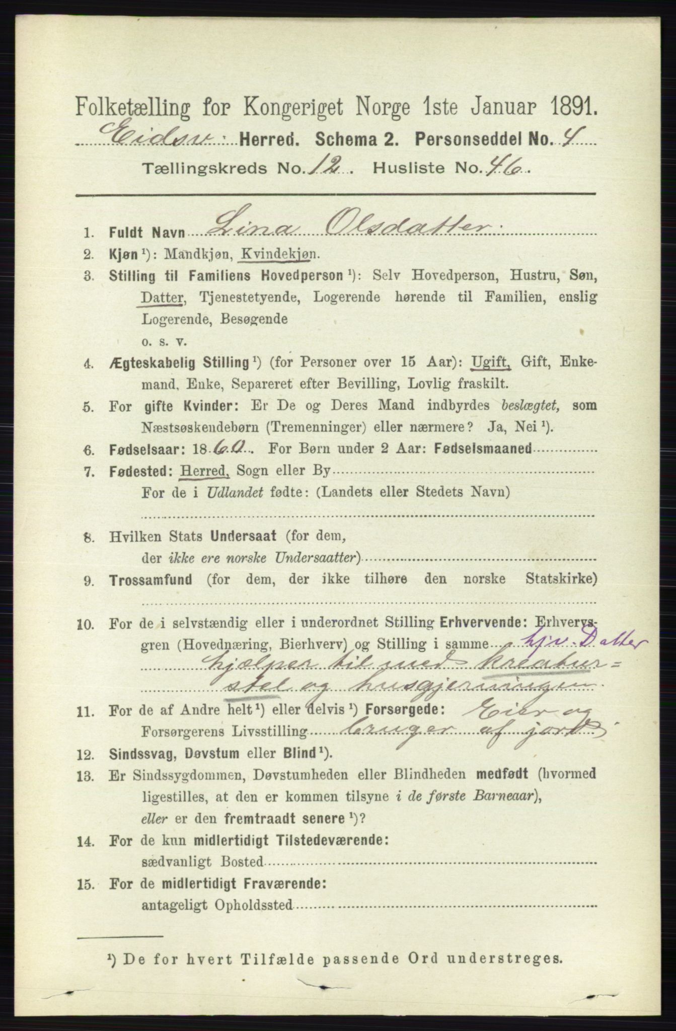 RA, 1891 census for 0237 Eidsvoll, 1891, p. 8751