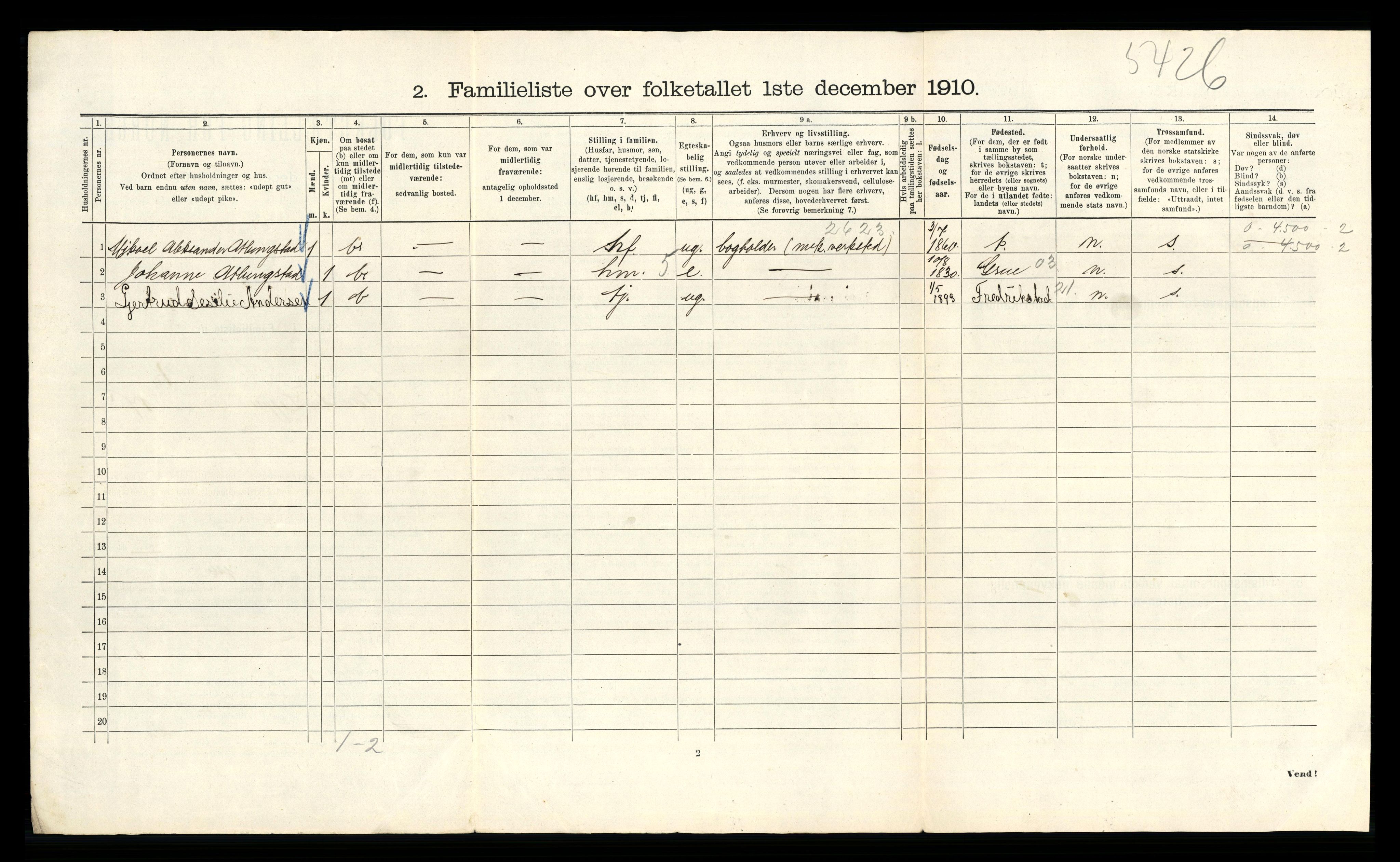 RA, 1910 census for Kristiania, 1910, p. 120944