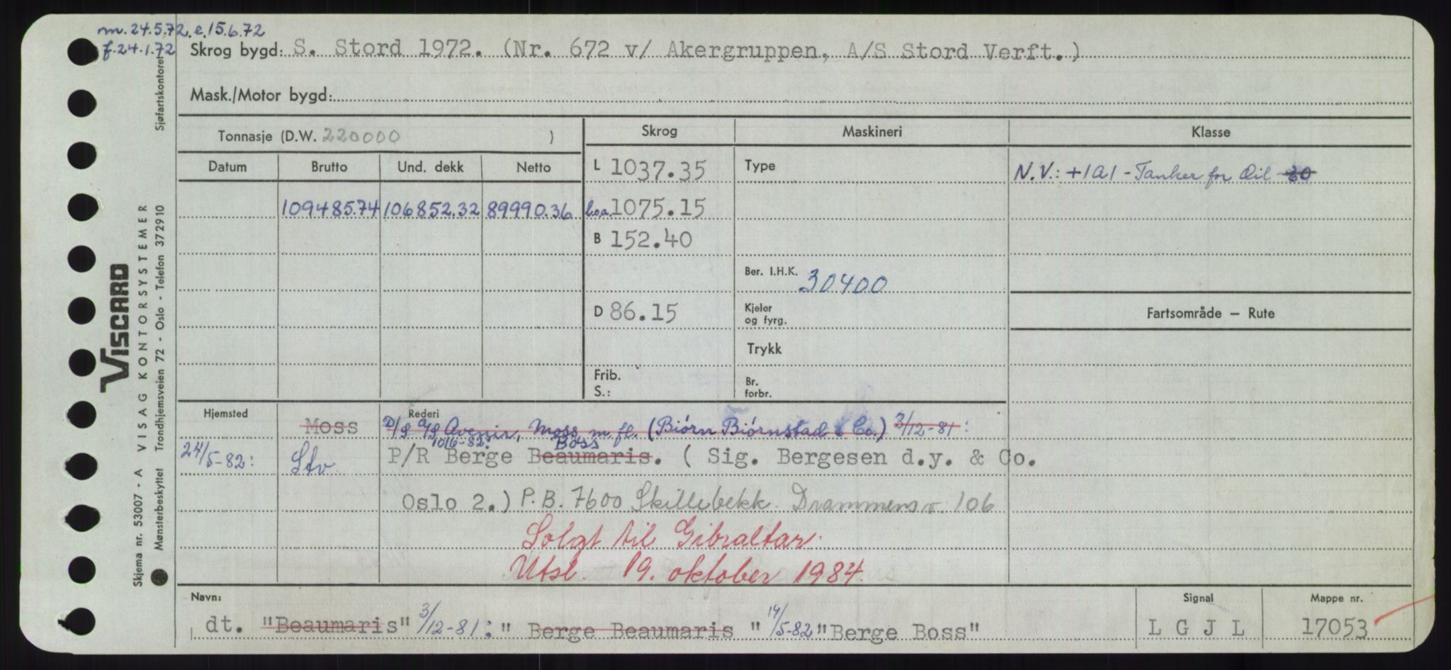 Sjøfartsdirektoratet med forløpere, Skipsmålingen, AV/RA-S-1627/H/Hd/L0003: Fartøy, B-Bev, p. 677