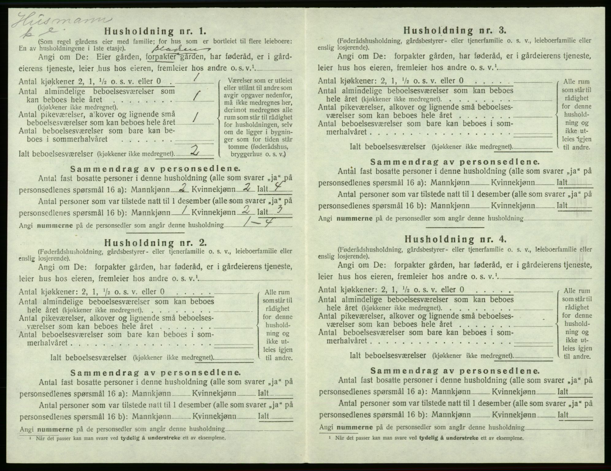 SAB, 1920 census for Valestrand, 1920, p. 154